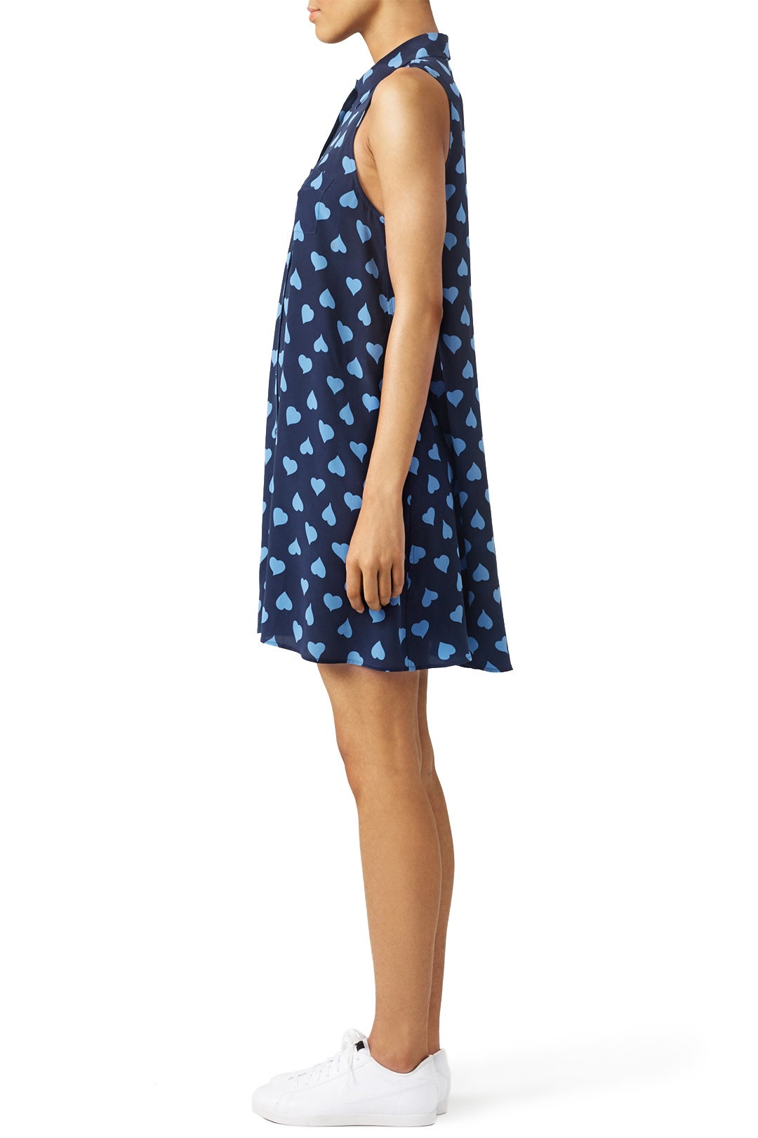 Blue Heart Shirt Dress by Equipment 2