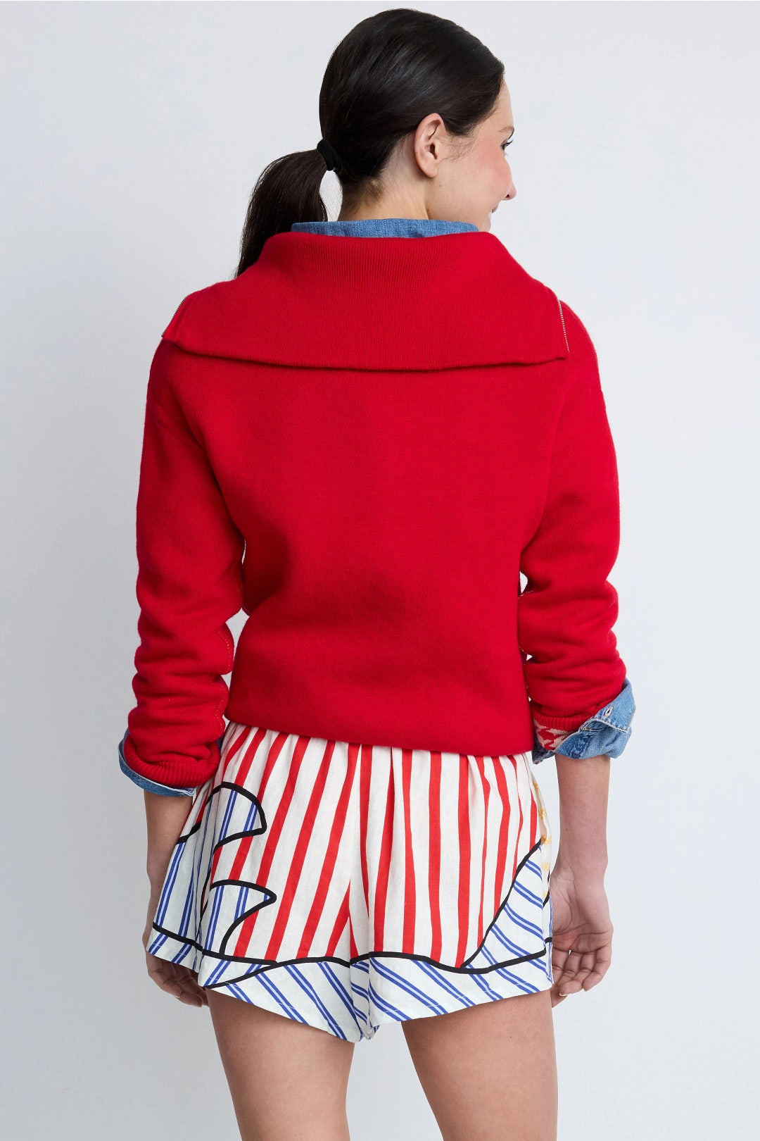 Navy Stripes Shorts by FARM Rio 1