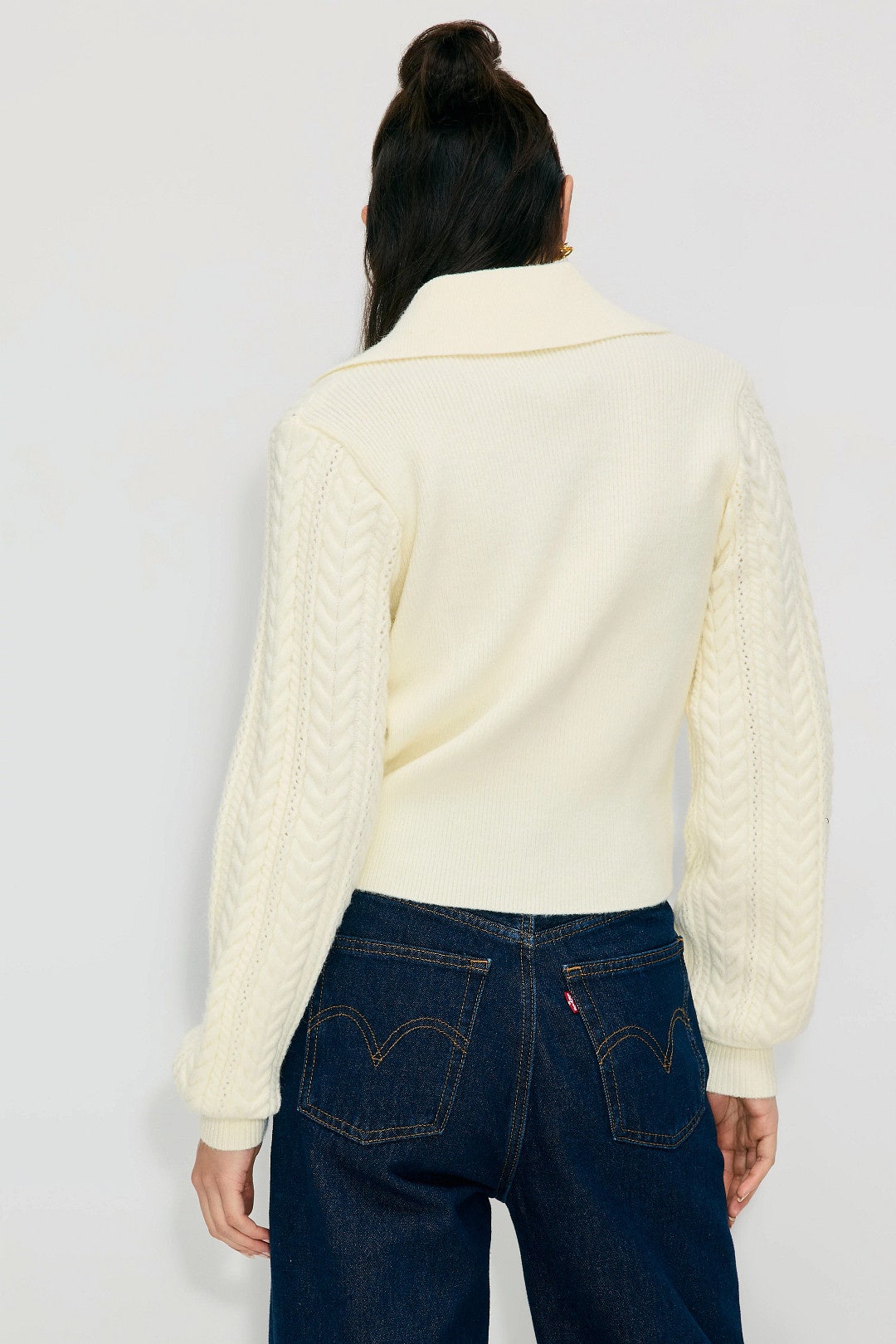 Hazel Long Sleeve Cable Knit Cardigan by Alexia Admor 2