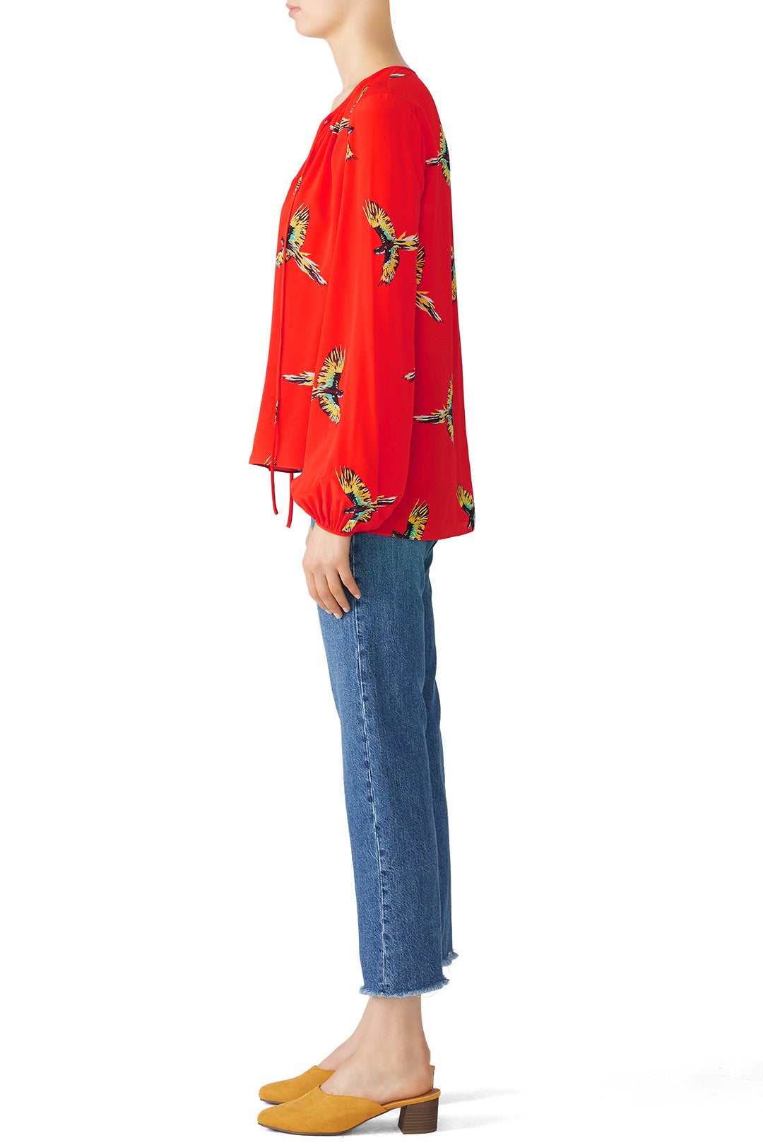 Red Keyhole Blouse by Diane von Furstenberg 1
