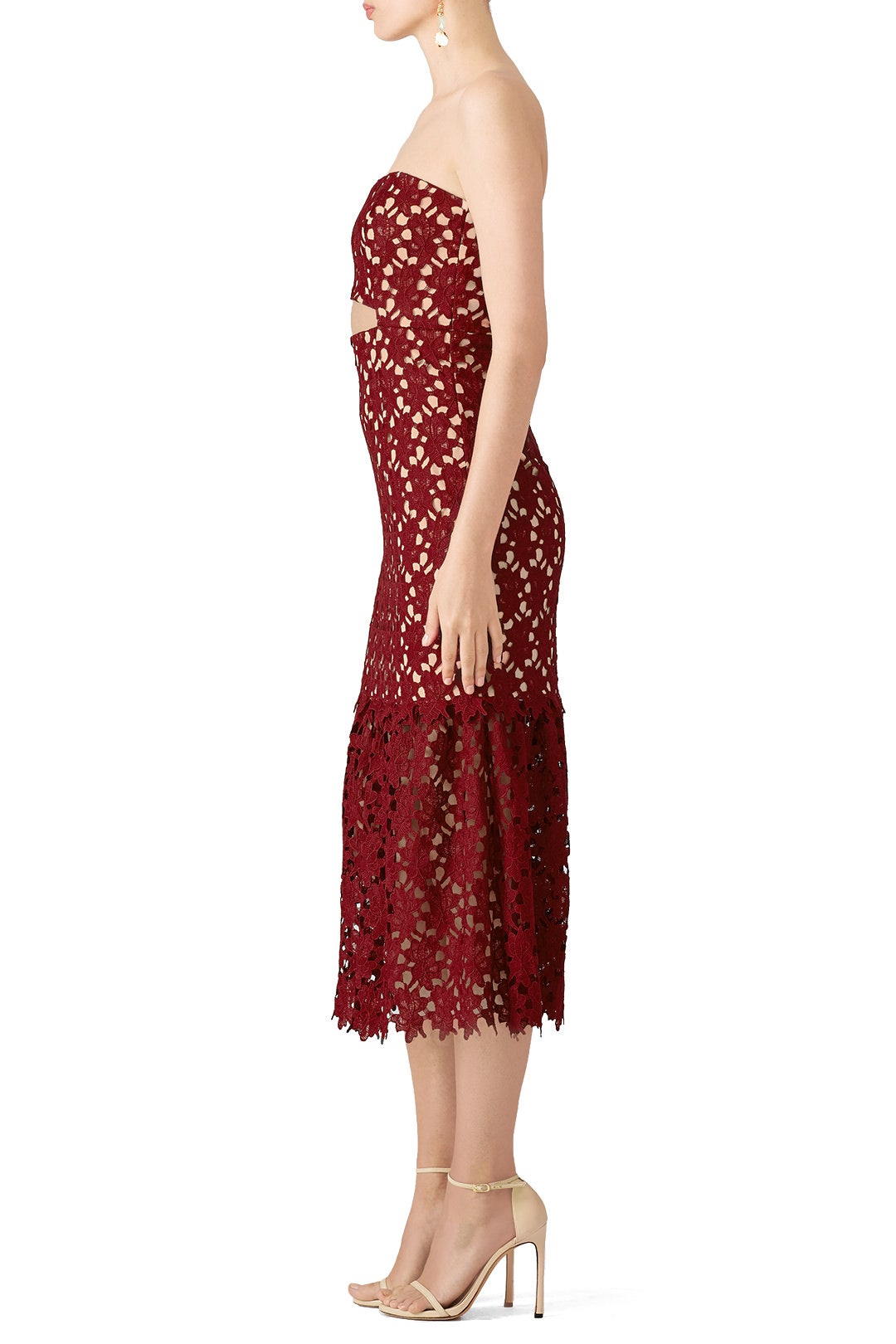 Burgundy Lace Sheath  by Slate & Willow 1