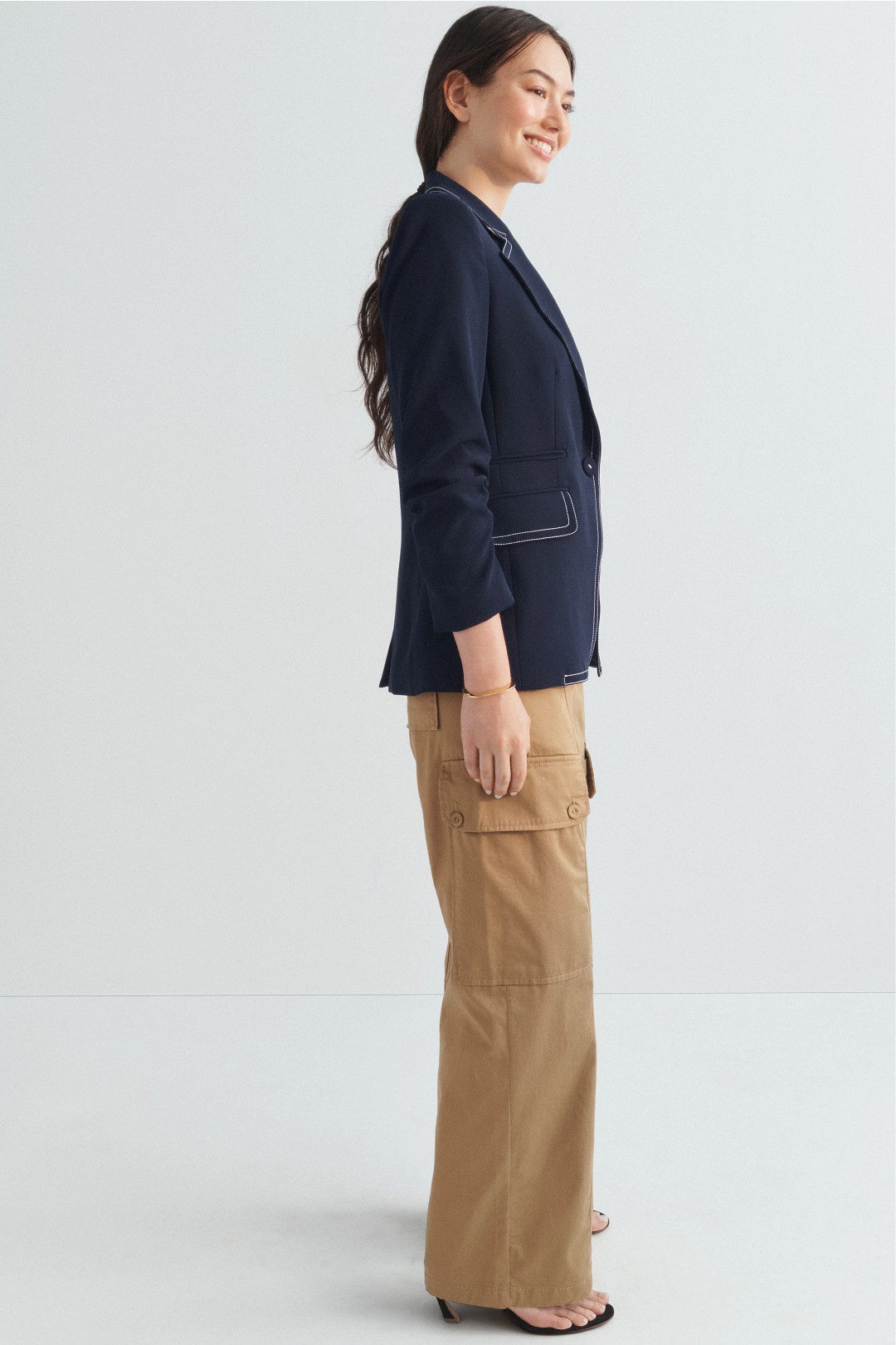 Navy Battista Dickey Jacket by Veronica Beard 1