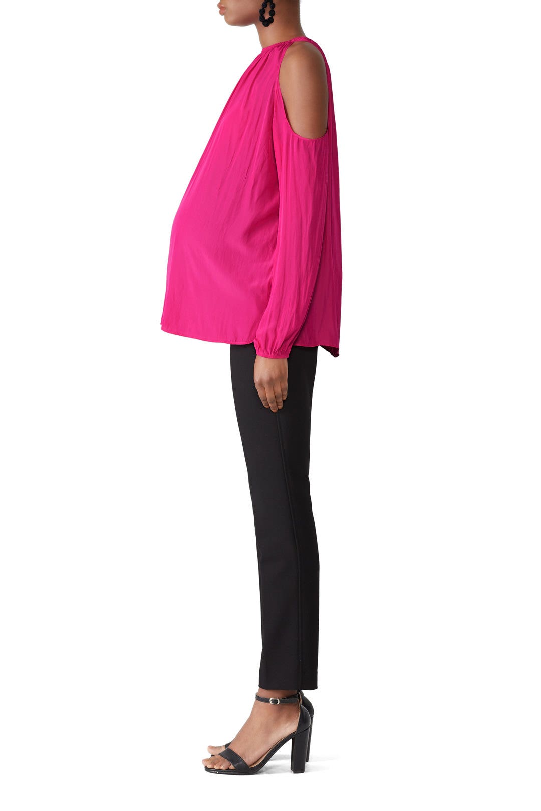 Magenta Heather Maternity Top by FOR 2 by Ramy Brook 2