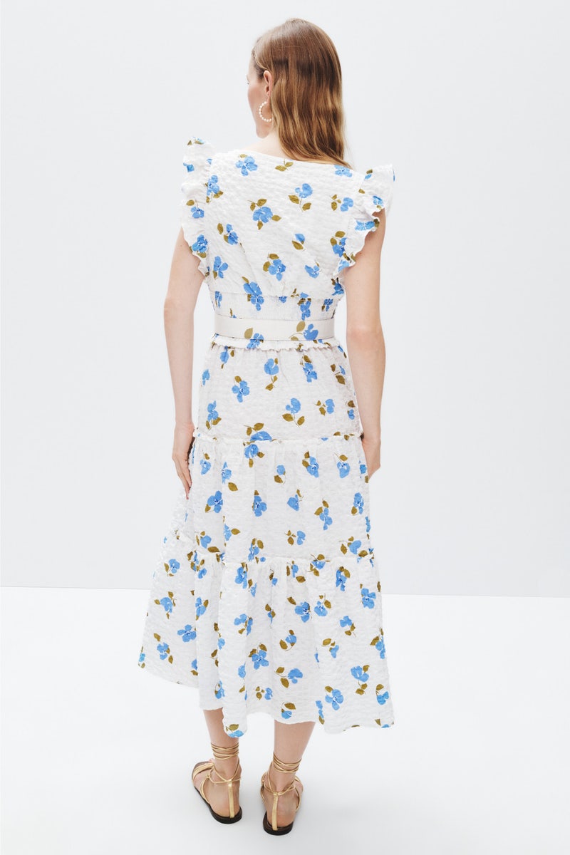 Painterly Bouquet Tiered Midi Dress by kate spade new york - Photo 2