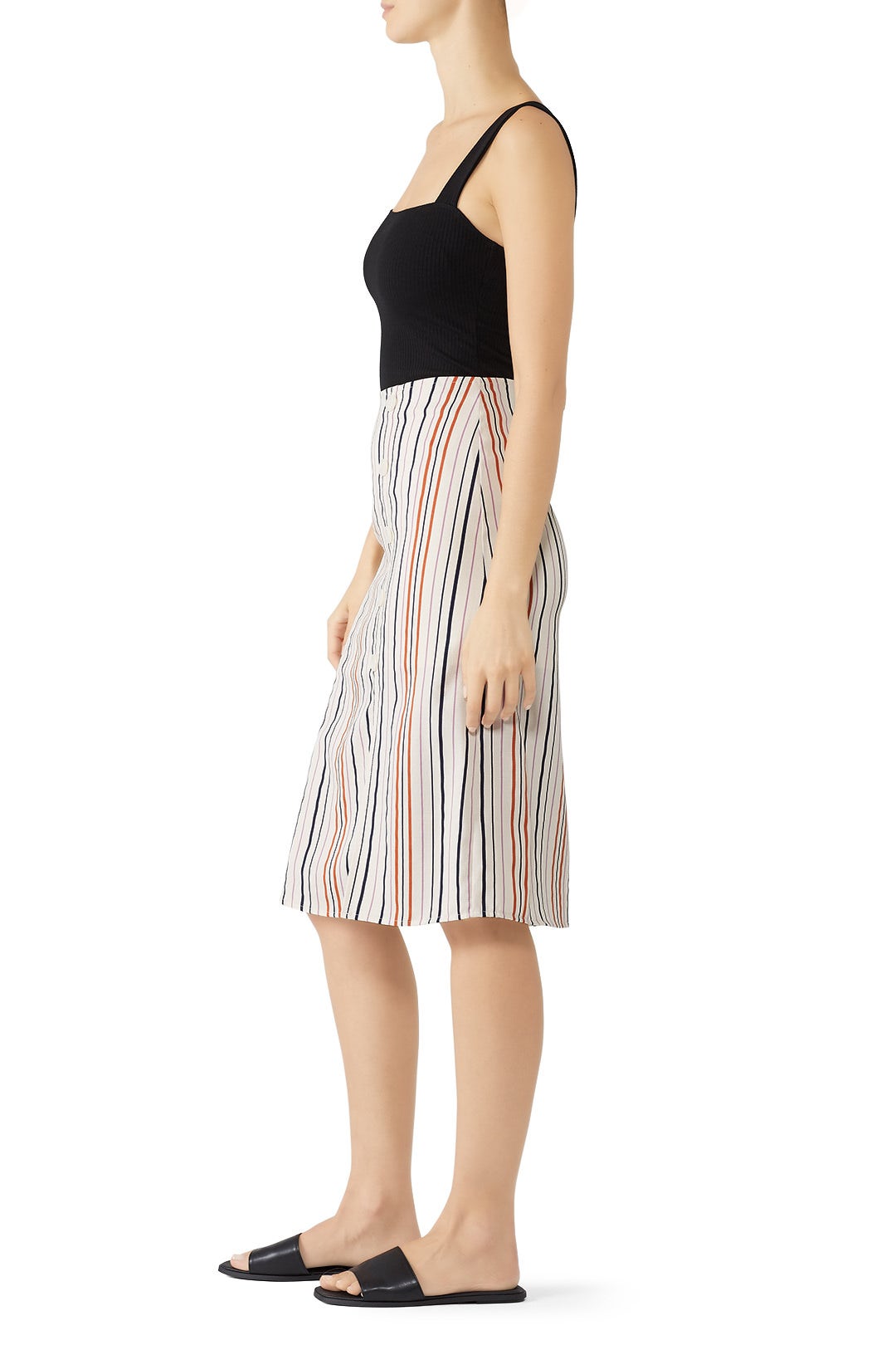 Striped Button Skirt by Louna 1