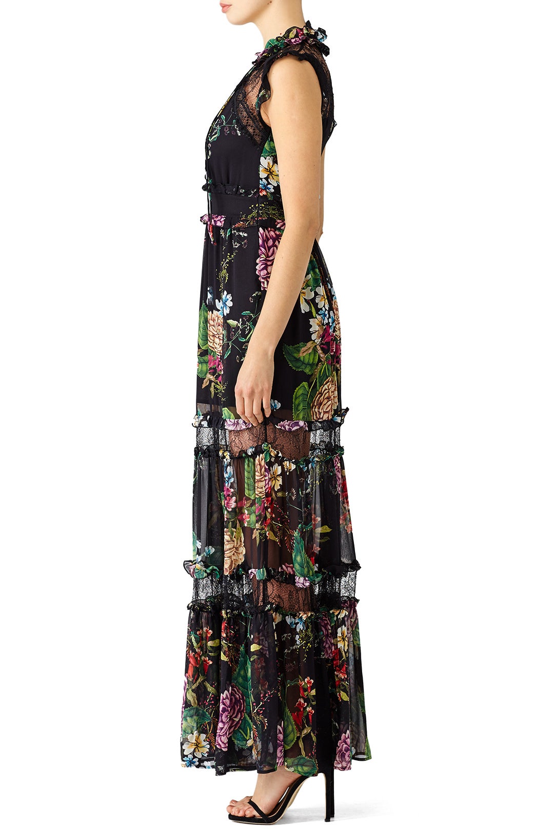 Floral Printed Ruffle Maxi by Nicholas 1