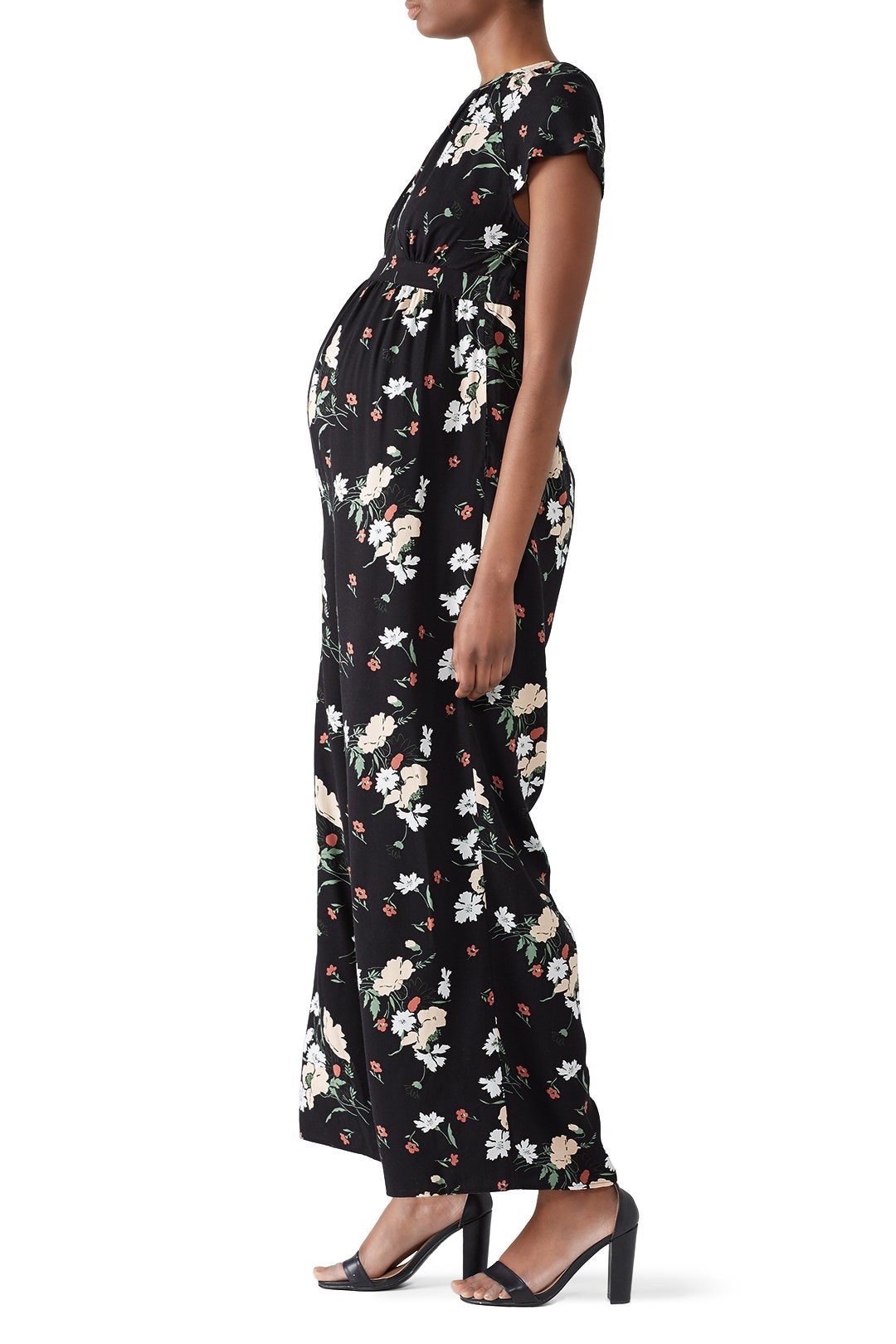 Adjustable Waist Floral Maternity Jumpsuit by Ingrid & Isabel 2