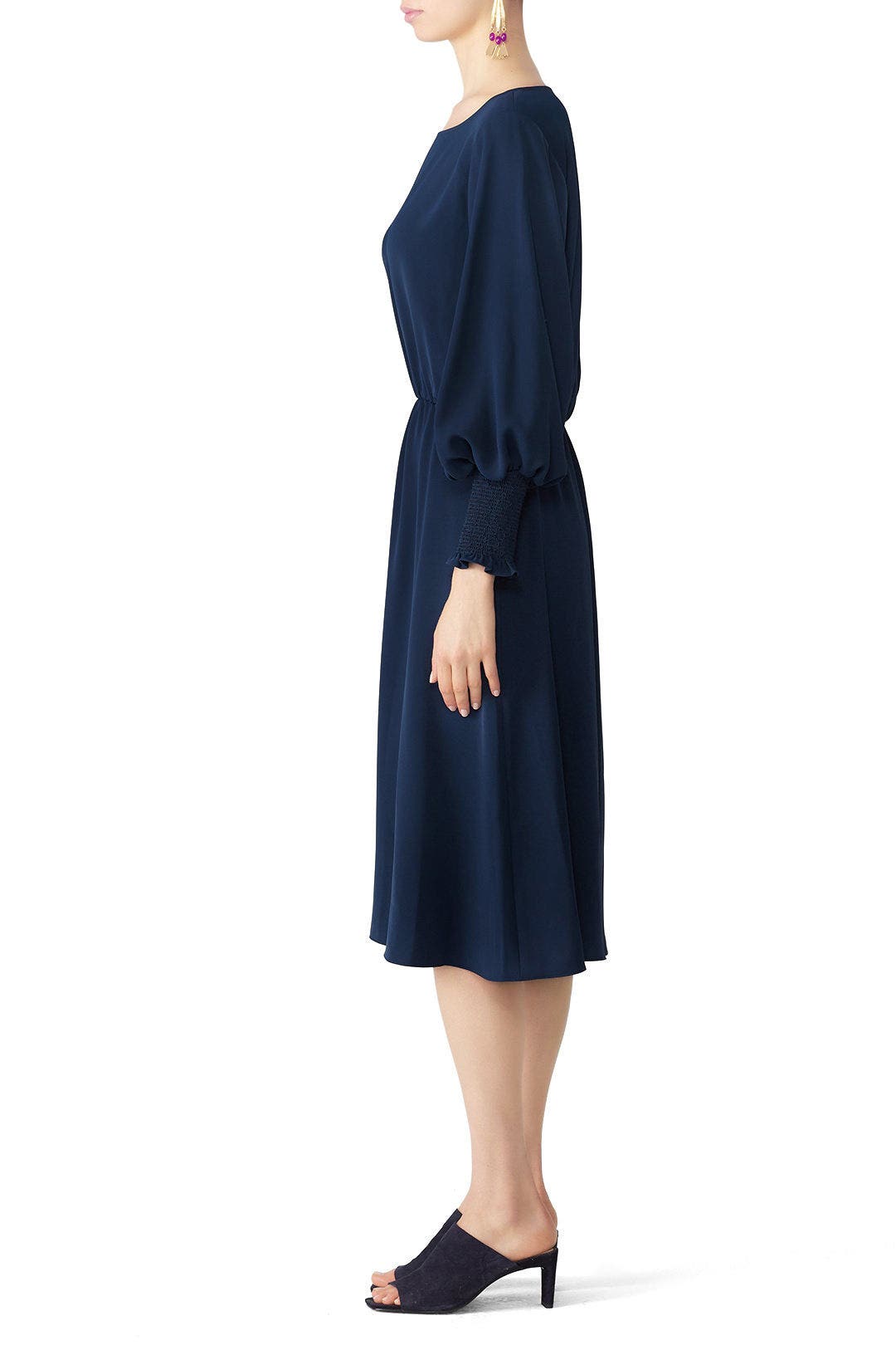 Navy Smock Sleeve Dress by Jay Godfrey 2