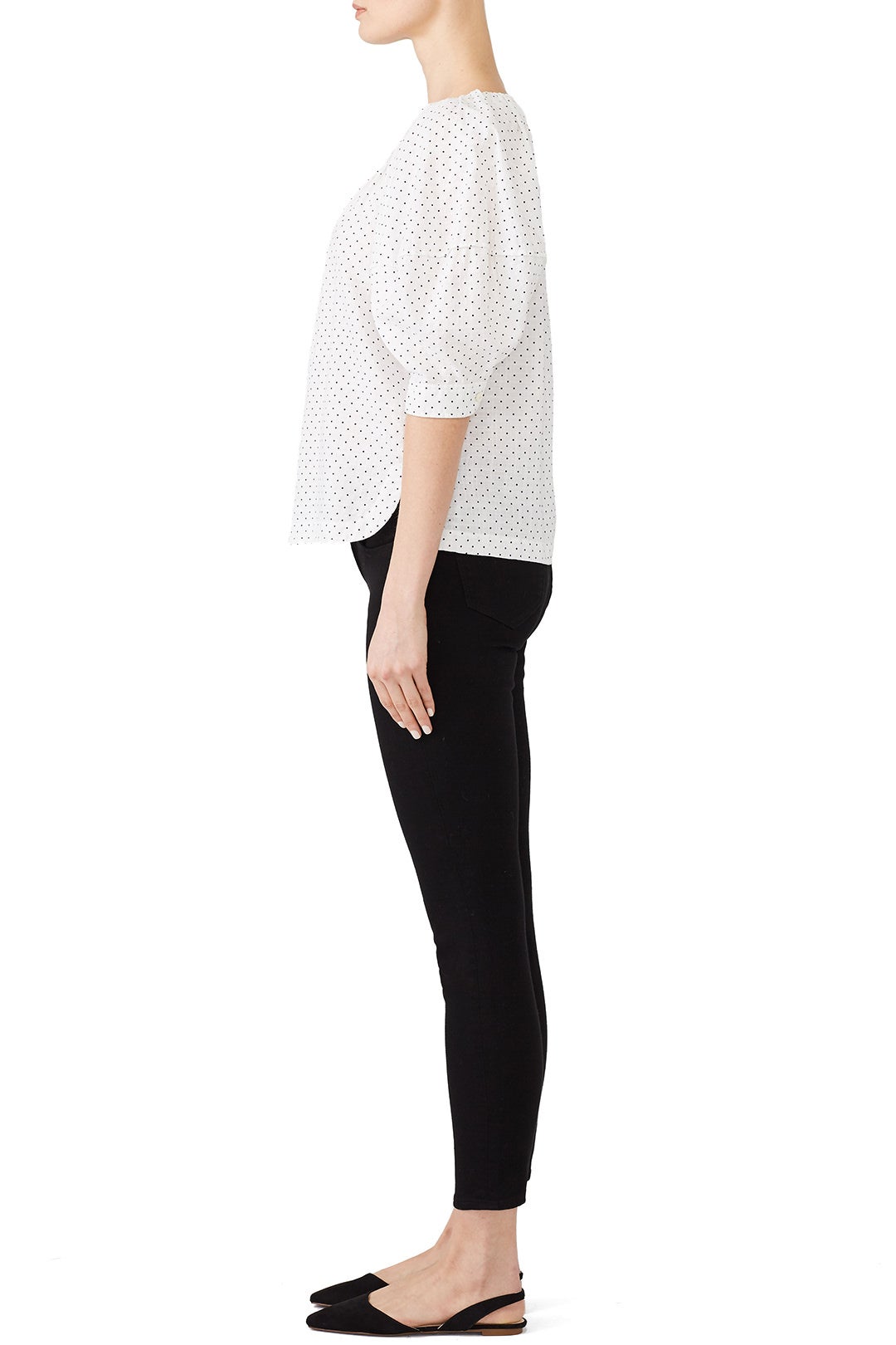 White Dahlia Dot Top by La Vie Rebecca Taylor 1