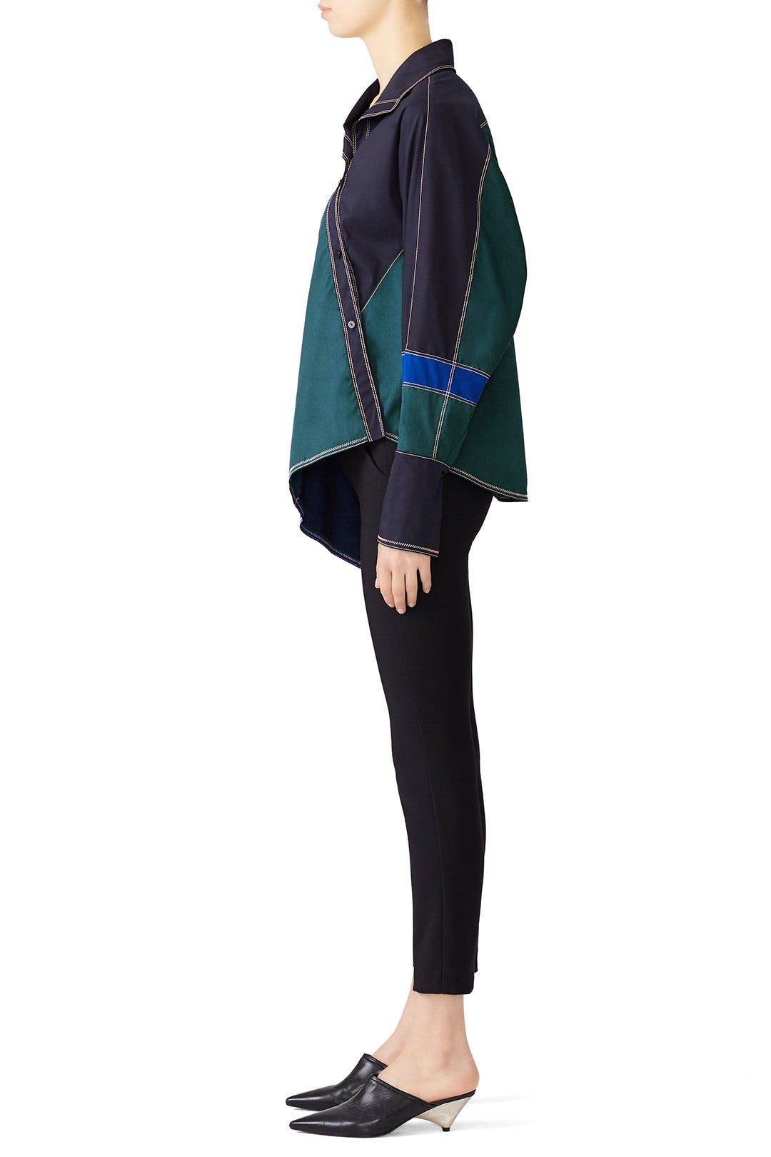 Colorblock Asymmetric Shirt by Peter Pilotto 1