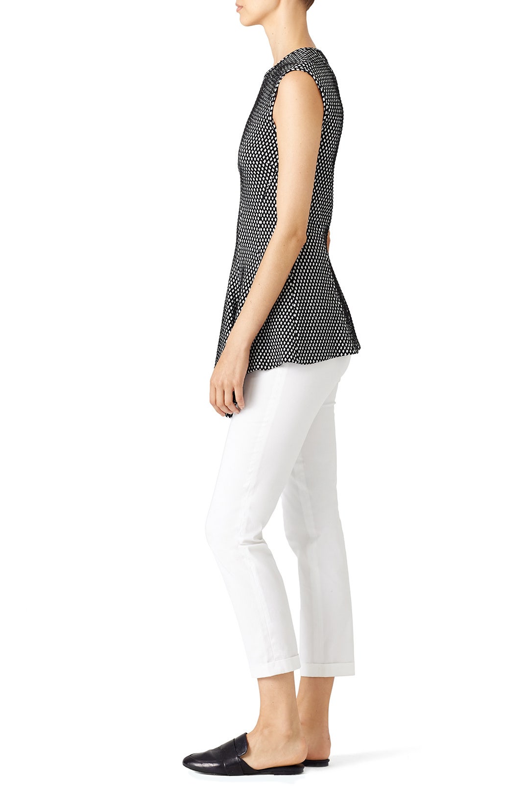 Asymmetrical Hem Dot Top by DEREK LAM 2