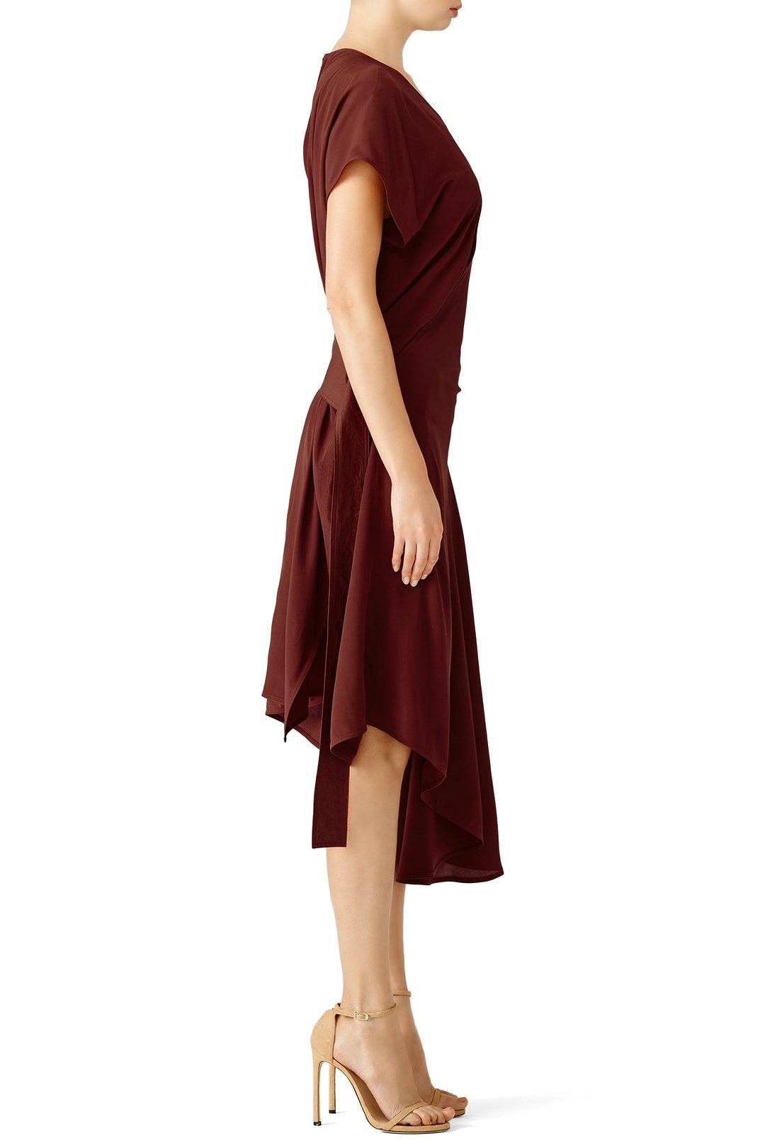 Port Red Asymmetric Dress by Marni 1