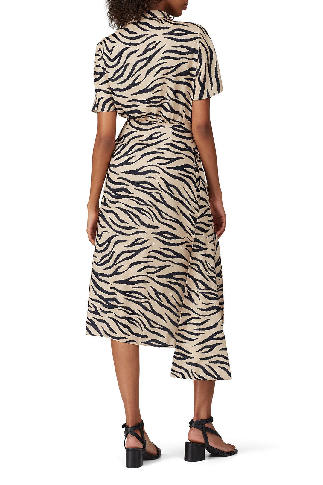 Zebra Drop Collar Dress by LAPOINTE 2