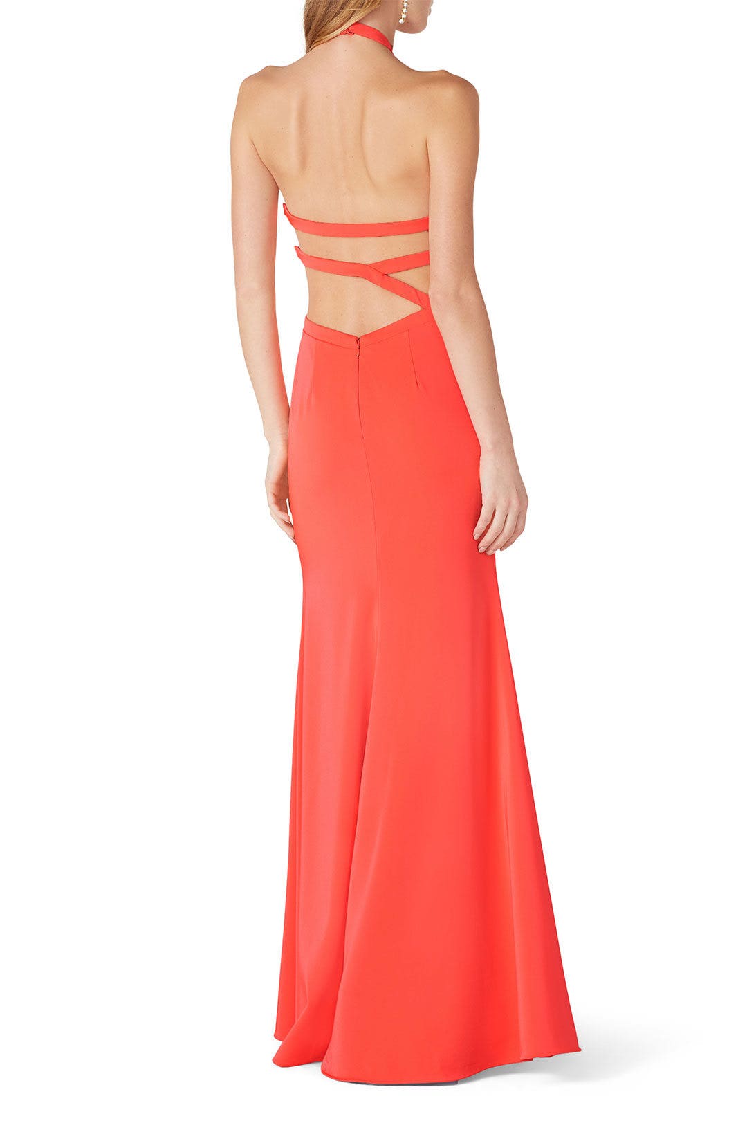 Coral Mermaid Gown by Love by Theia 2