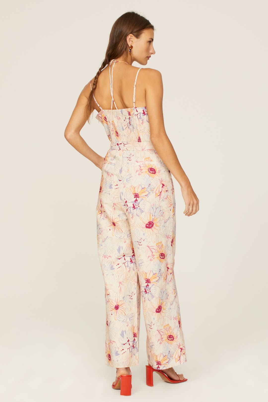 ito fukuoka　jumpsuit （slim) スモーキーピンク Trendsetter Denim Jumpsuit – VICI