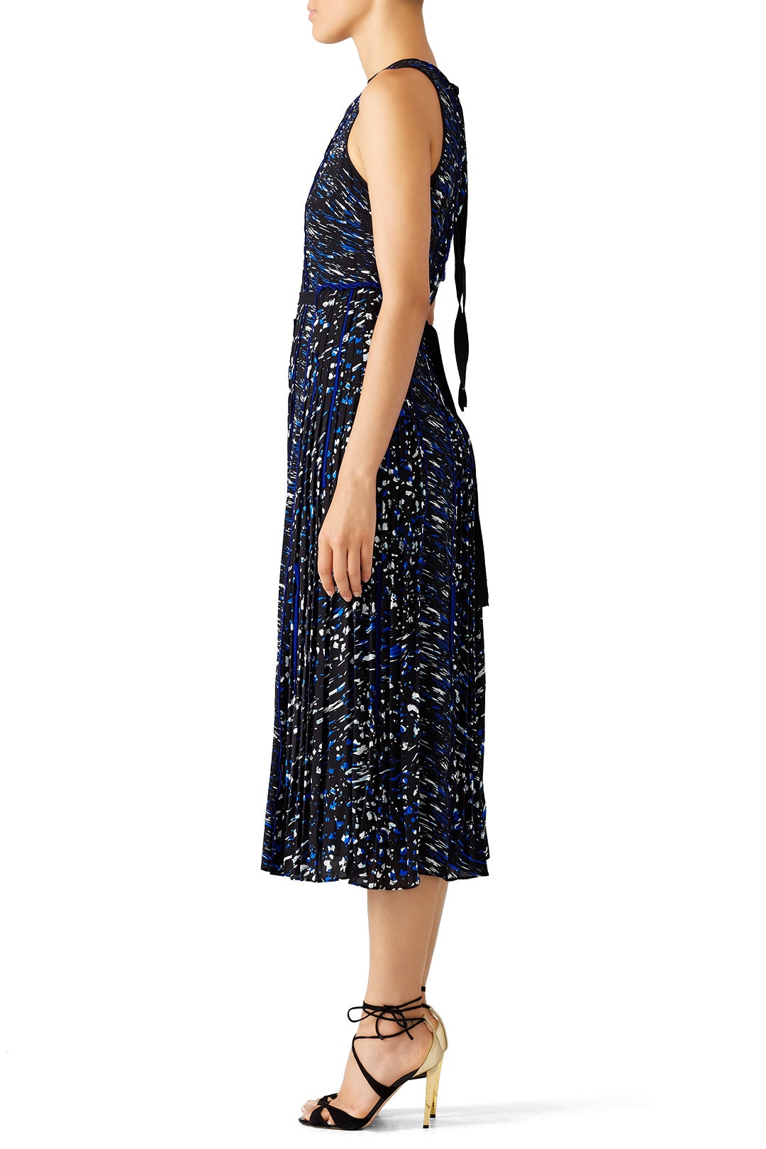 Blue Printed Georgette Dress by Proenza Schouler 1