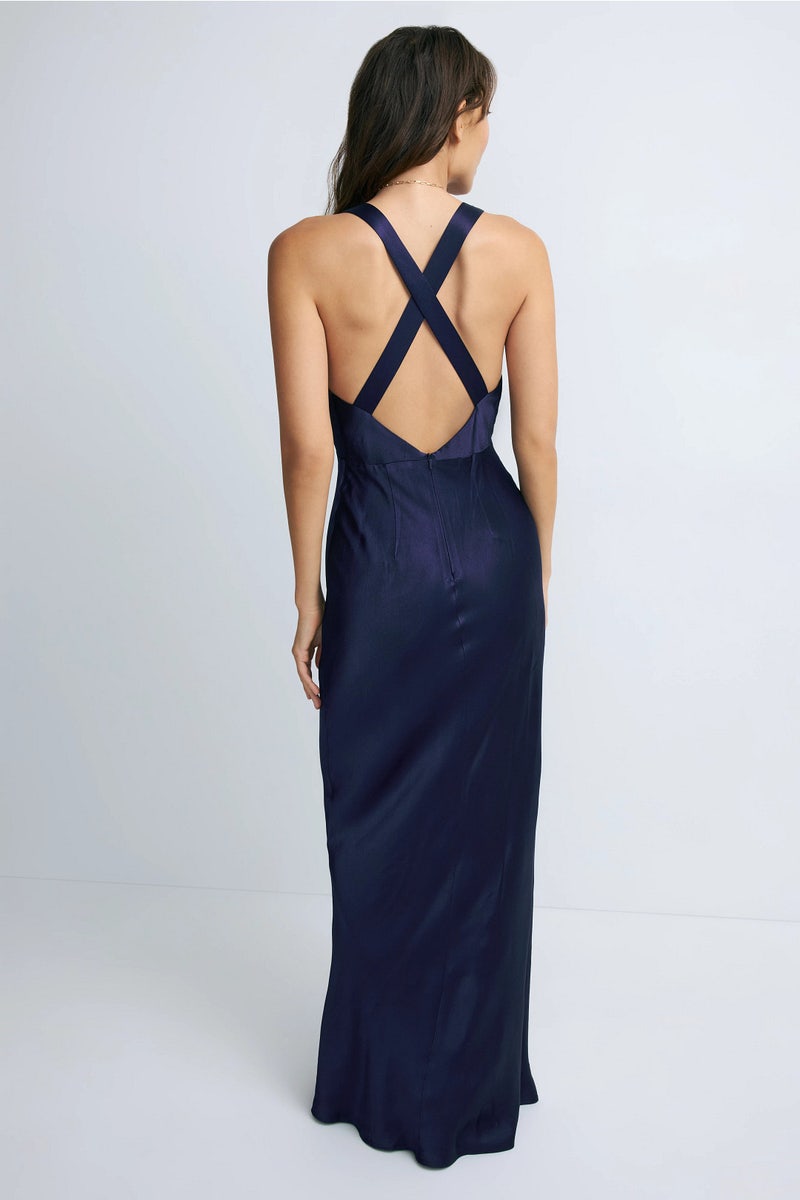 La Lune Plunged Cross Back Maxi Dress by Shona Joy - Photo 2