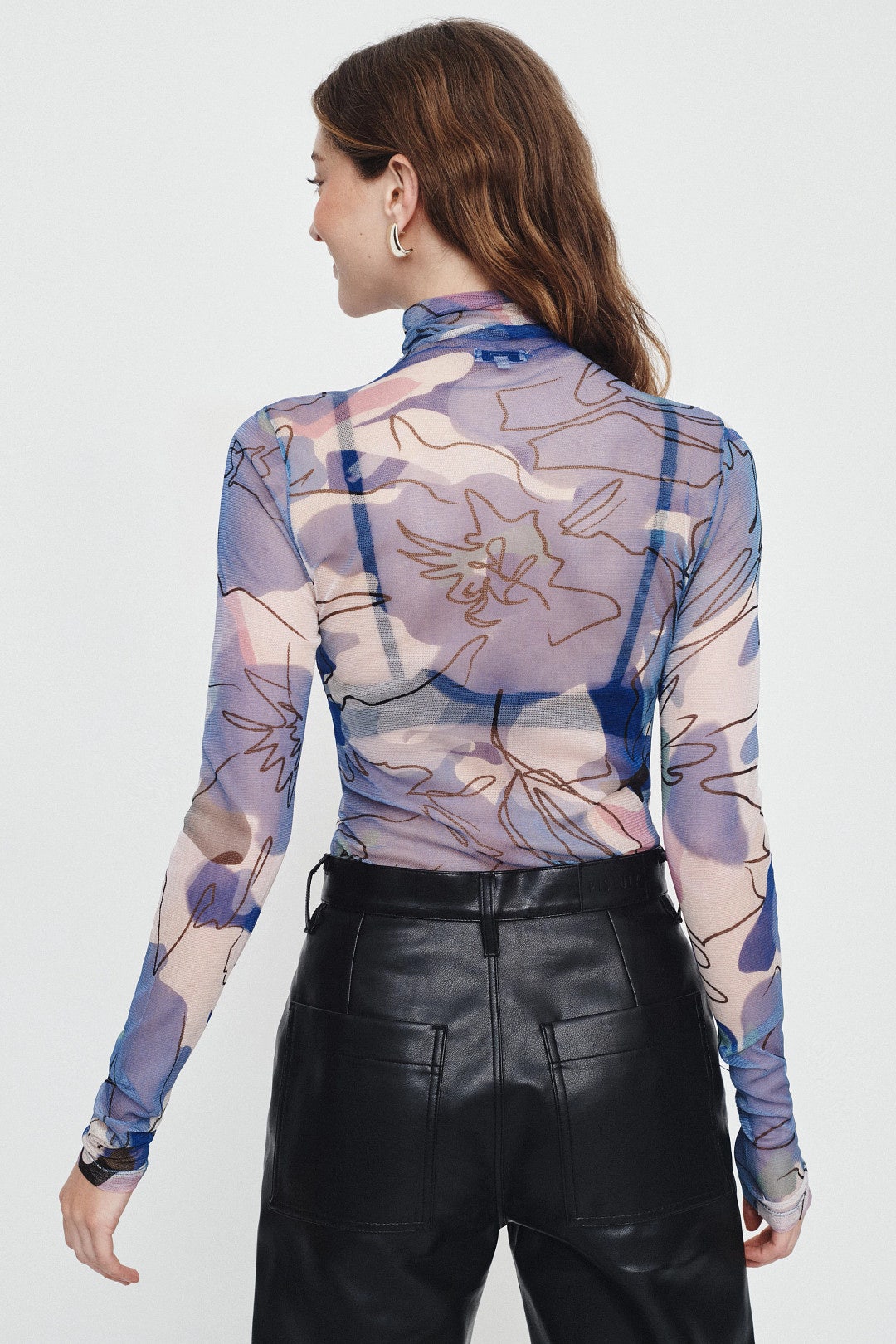 Mesh Turtleneck by Silk Laundry 2