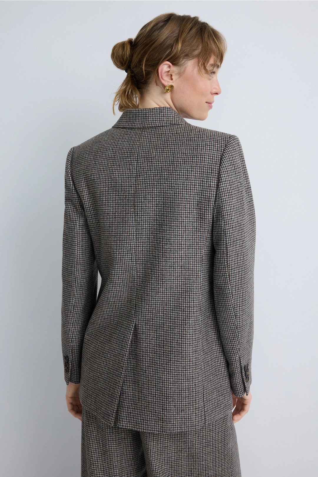 Houndstooth Double Breasted Blazer by VINCE. 1