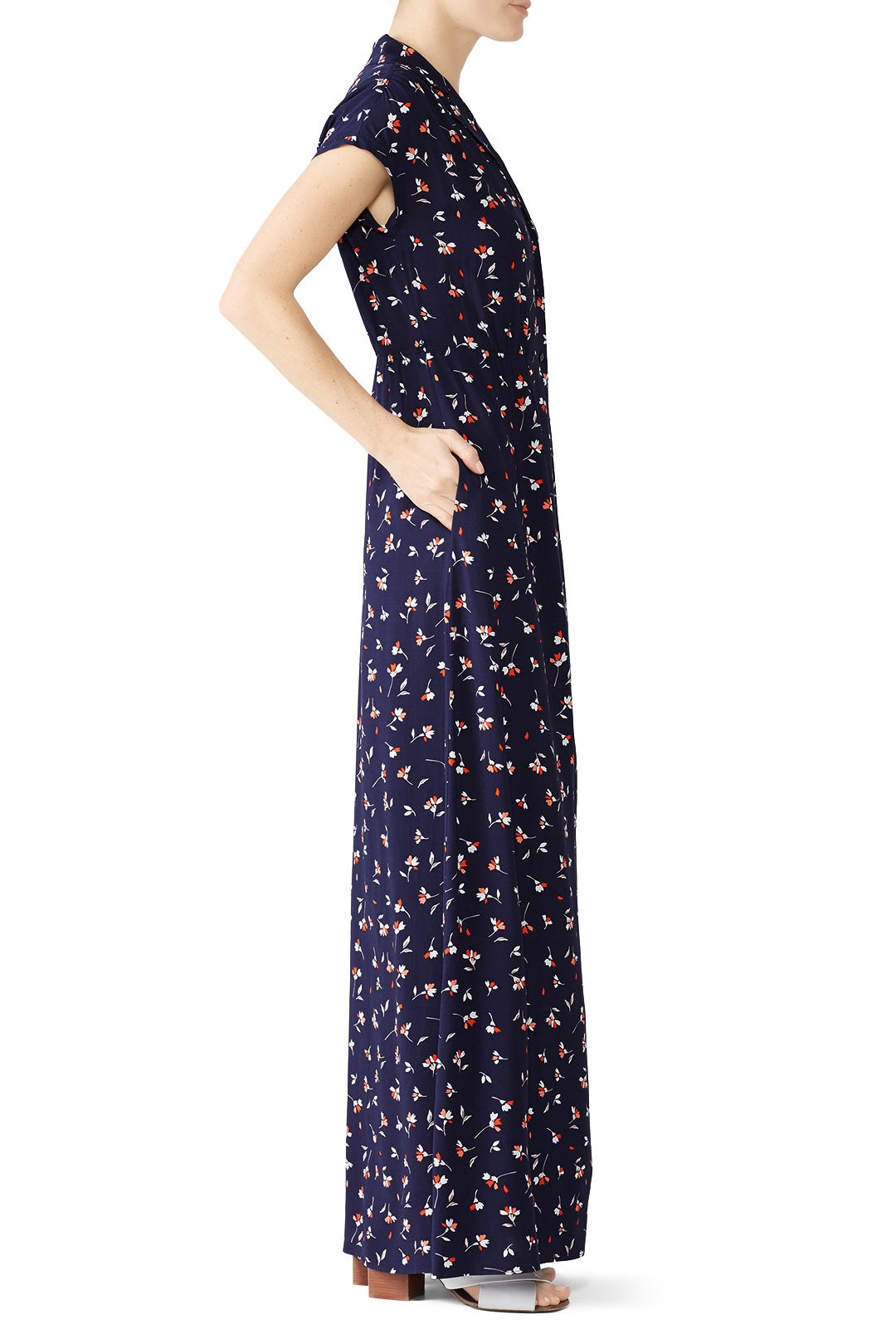 Navy Floral Printed Maxi by Draper James 1