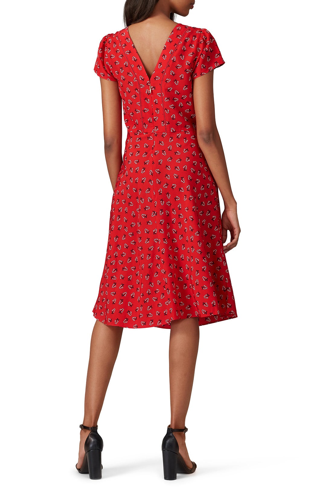 Red Floral V-Neck Dress by Draper James 2