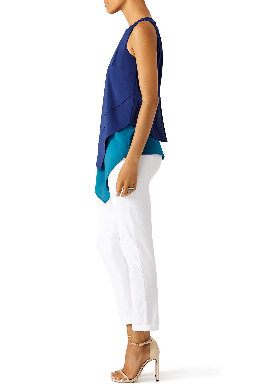 Navy and Teal Layer Top by Hunter Bell 2