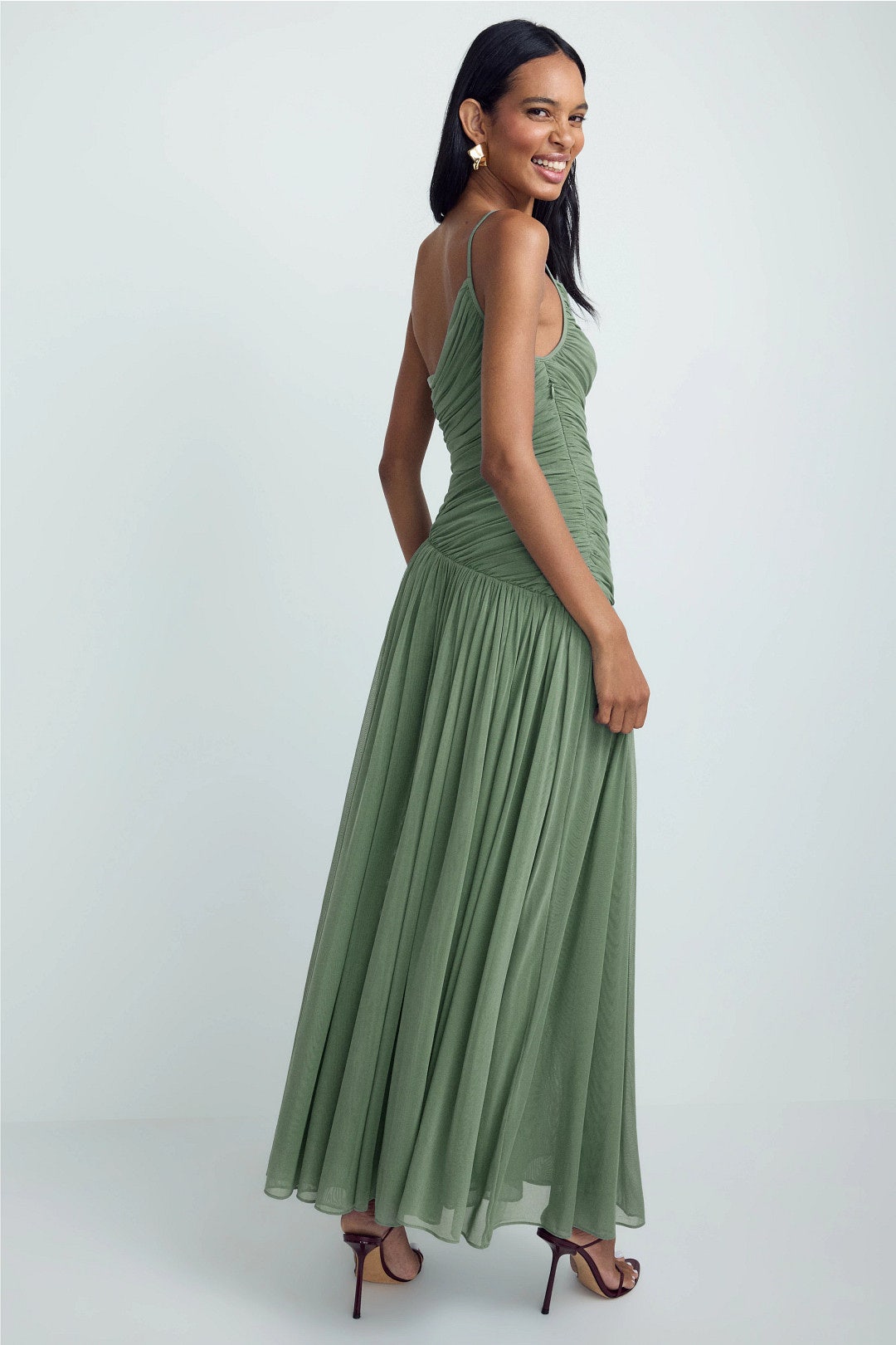 Monroe Asymmetric Jersey Gown by Ronny Kobo 2