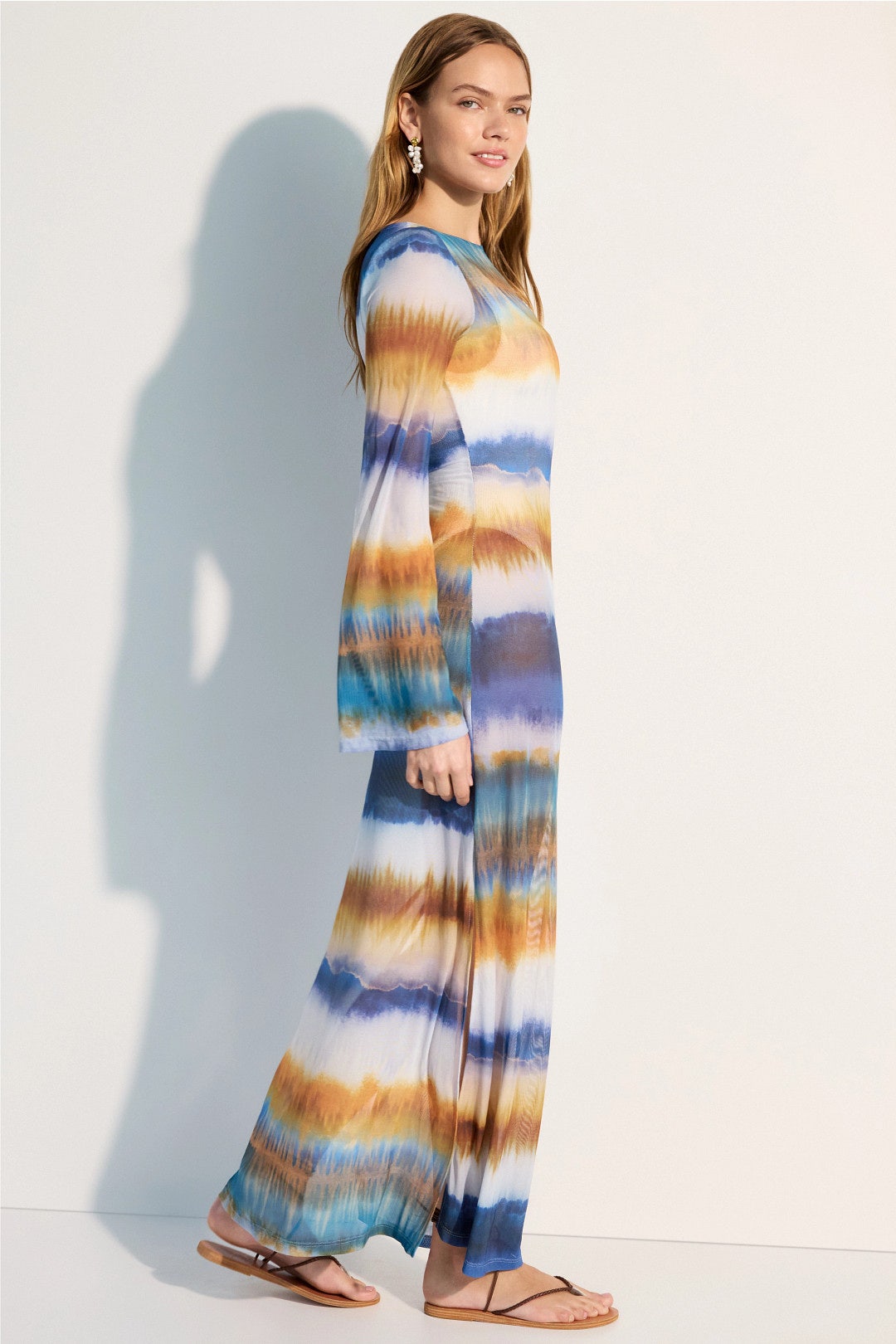 Printed Mesh Maxi Coverup by Nightcap 1