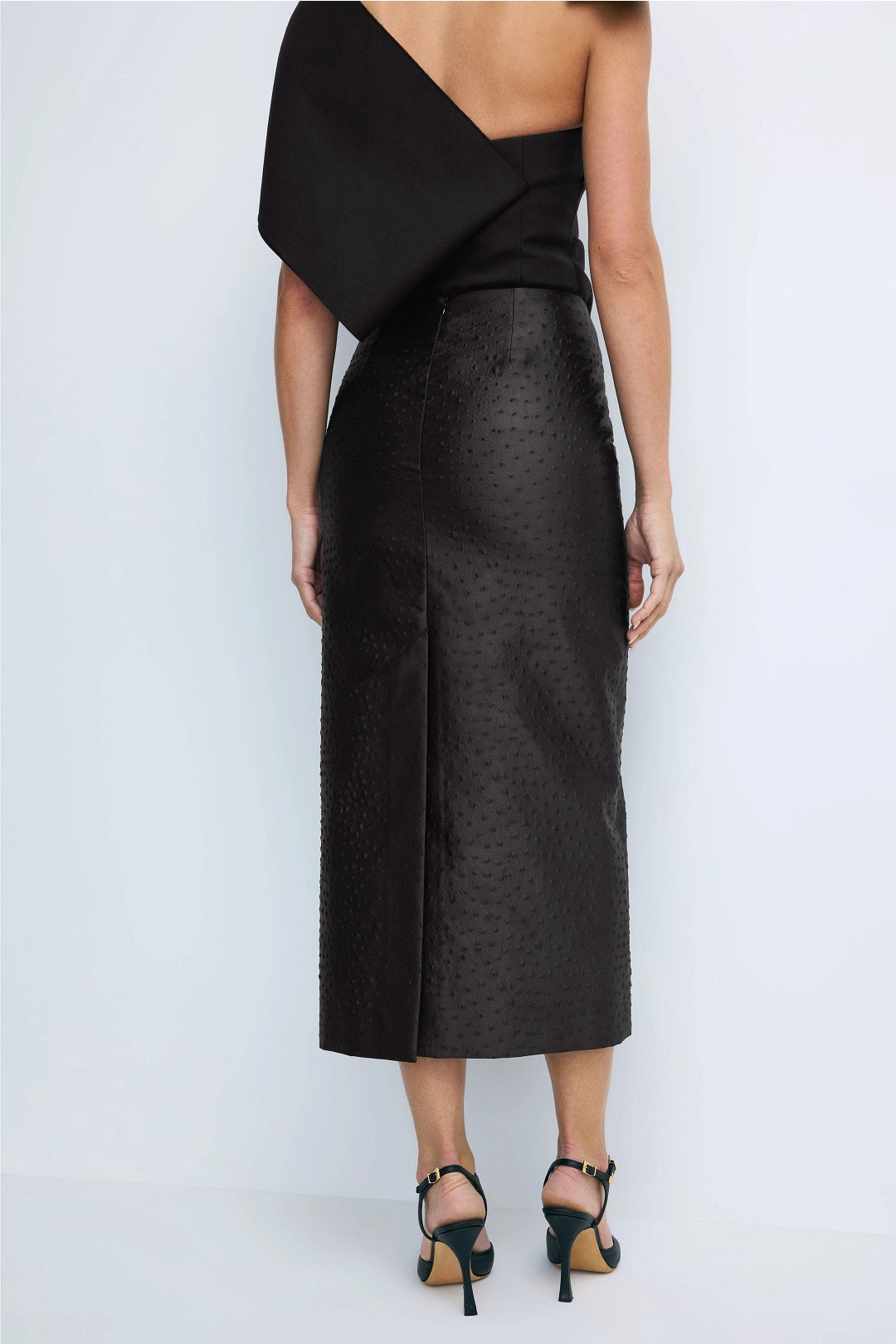 Ostrich Satin Column Skirt by Róhe 2