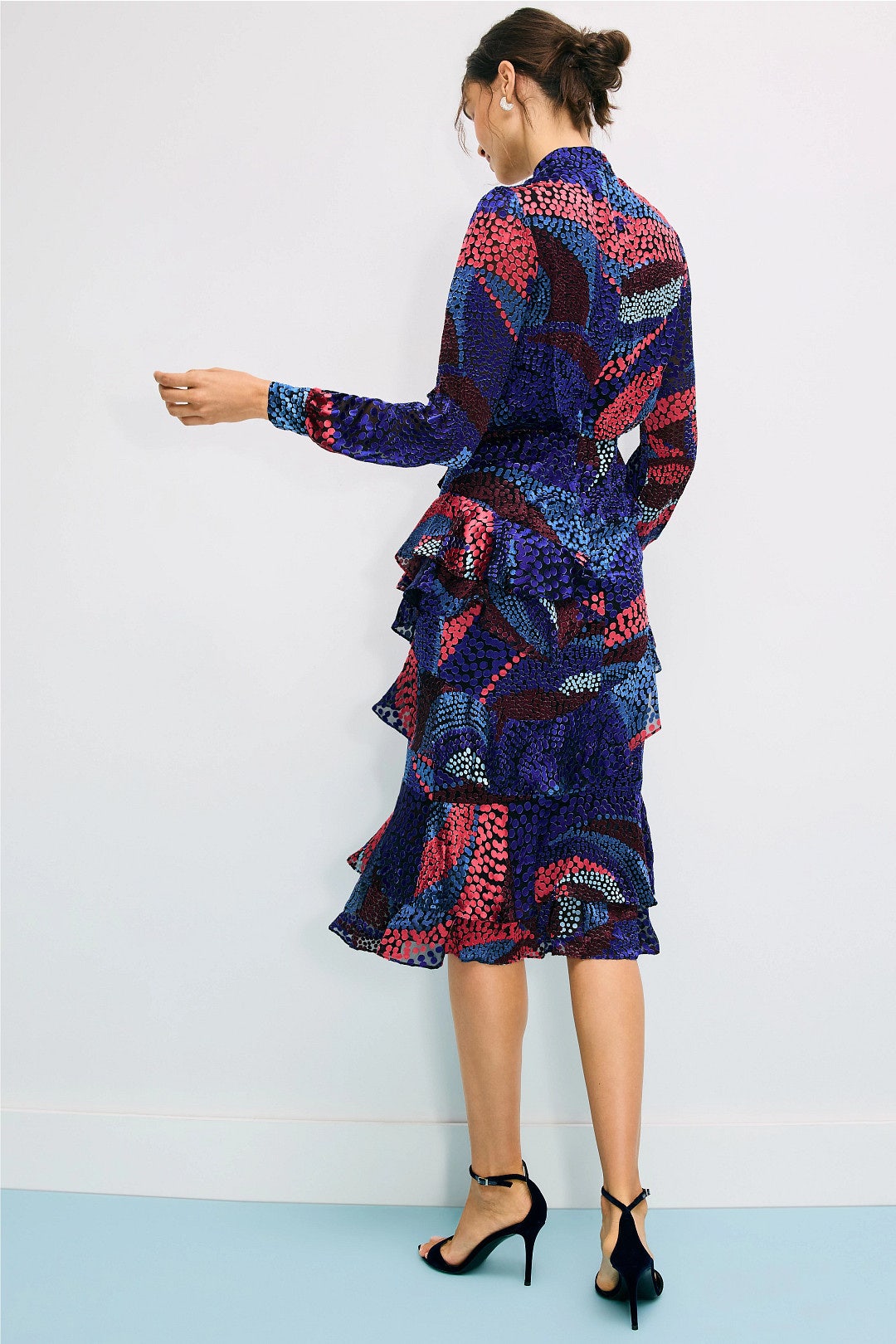 Blue Isa Ruffle Dress by SALONI 2