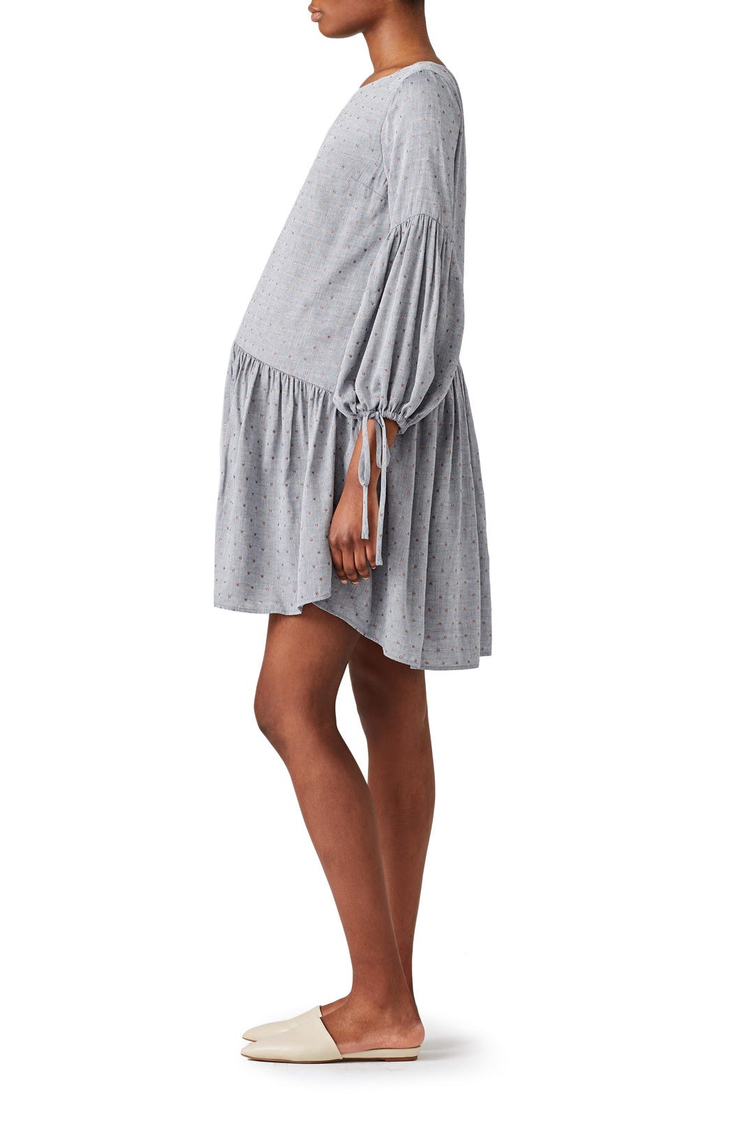 Copper Dot Maternity Dress by Paper Crown 2