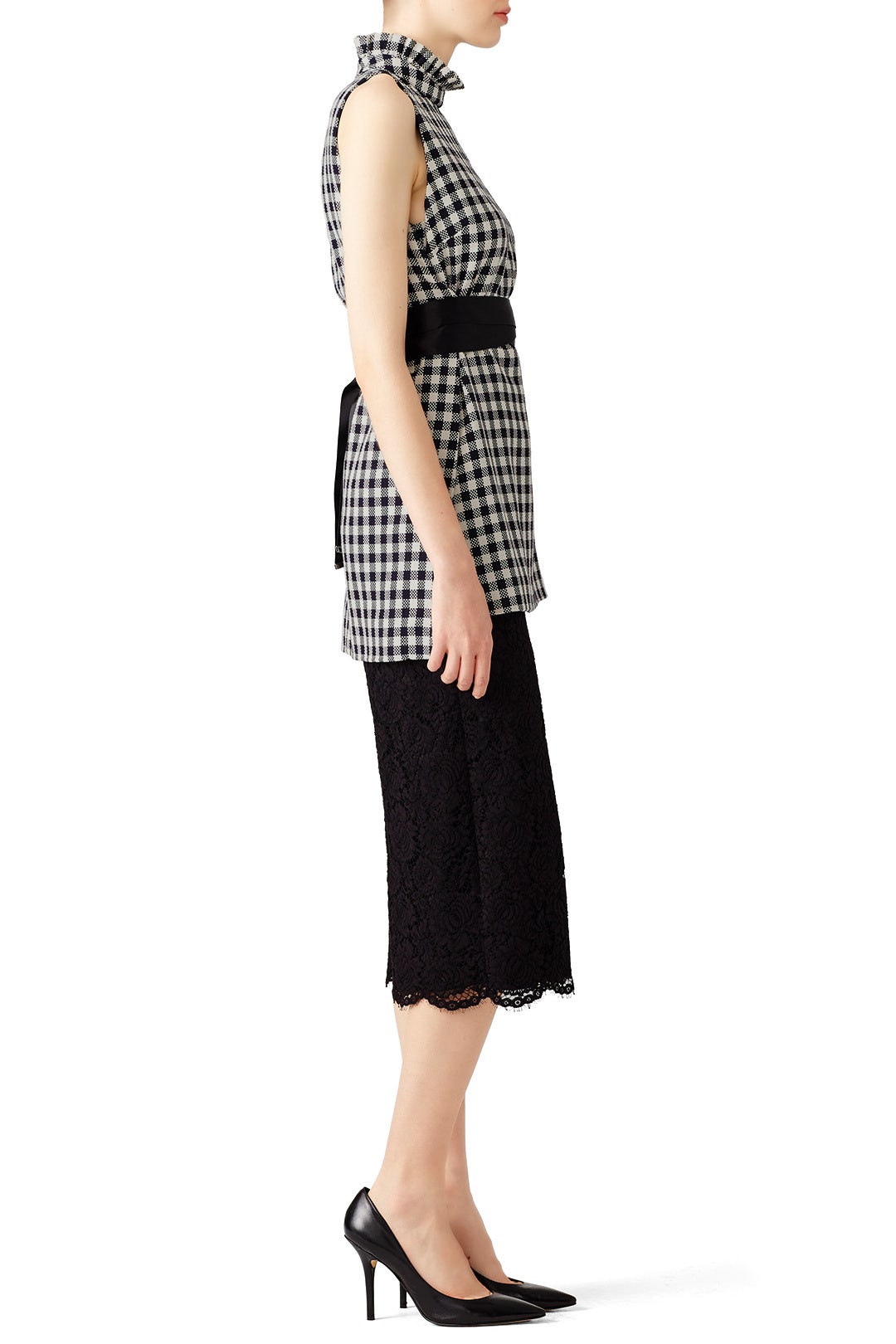 Navy Check Blouse by Mother of Pearl 1