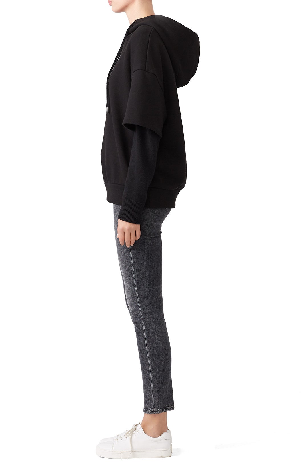 Knit Sleeved Hooded Sweatshirt by Goen. J 1