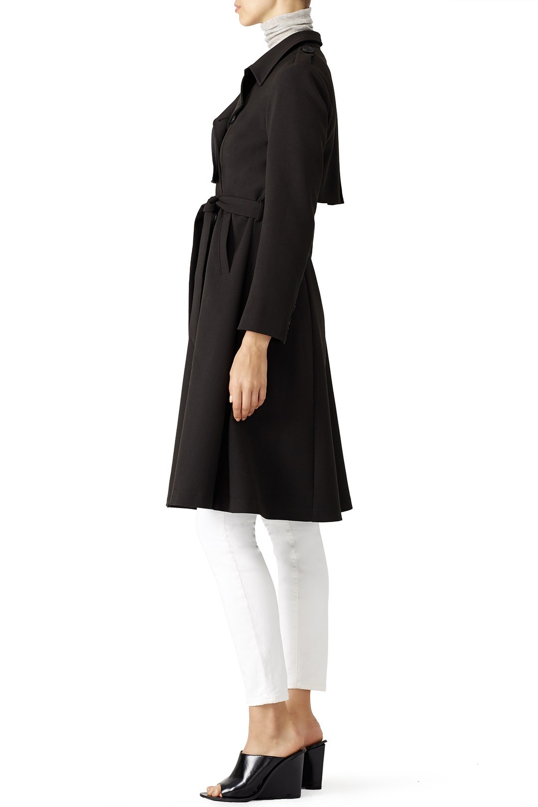 Black Nora Trench Coat by Line + Dot 2