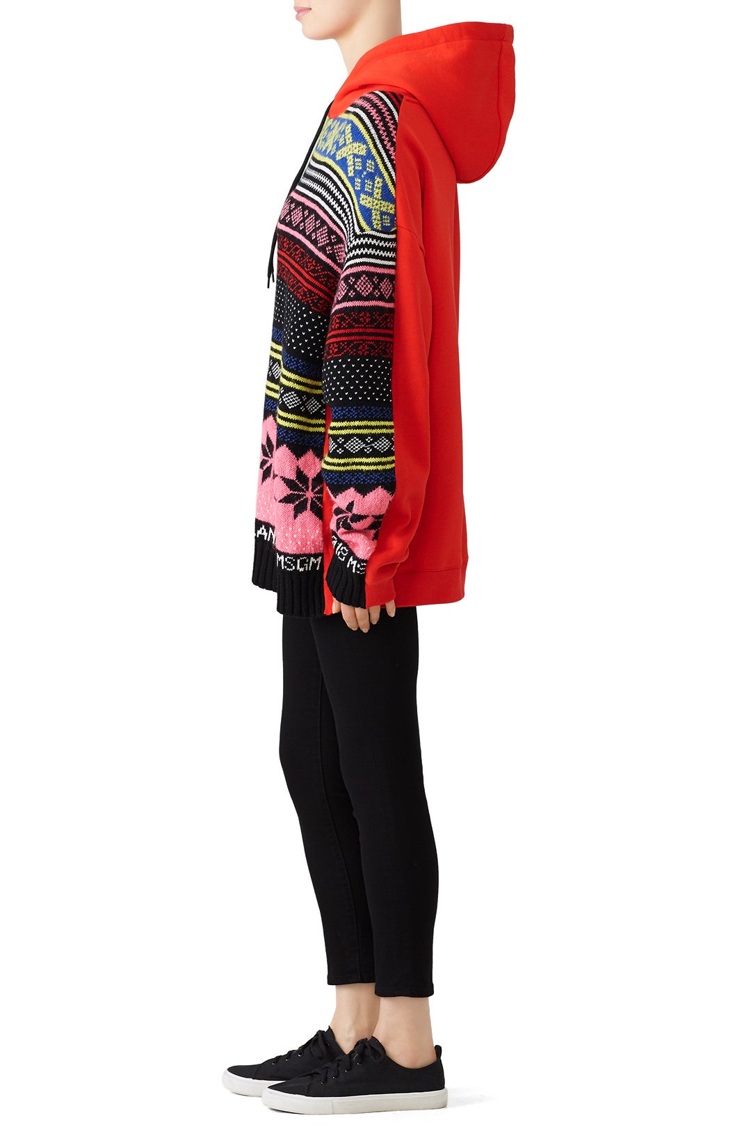 Pattern Mix Hooded Sweatshirt by MSGM 2