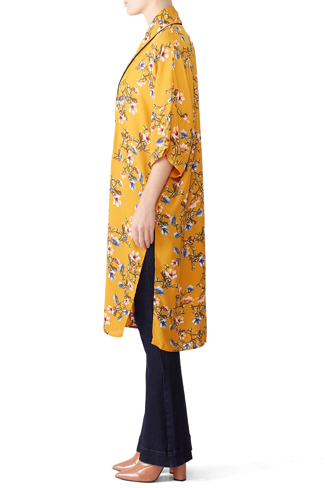 Floral Long Kimono by B Collection by Bobeau 1