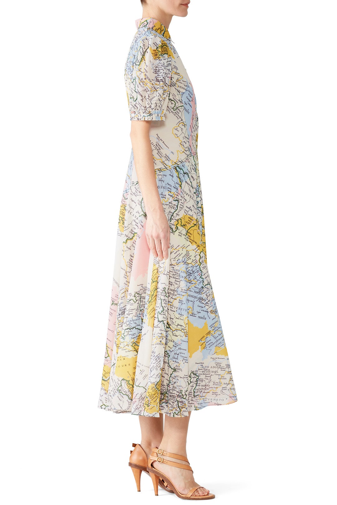Map Button-Down Midi Dress by Derek Lam 10 Crosby 2