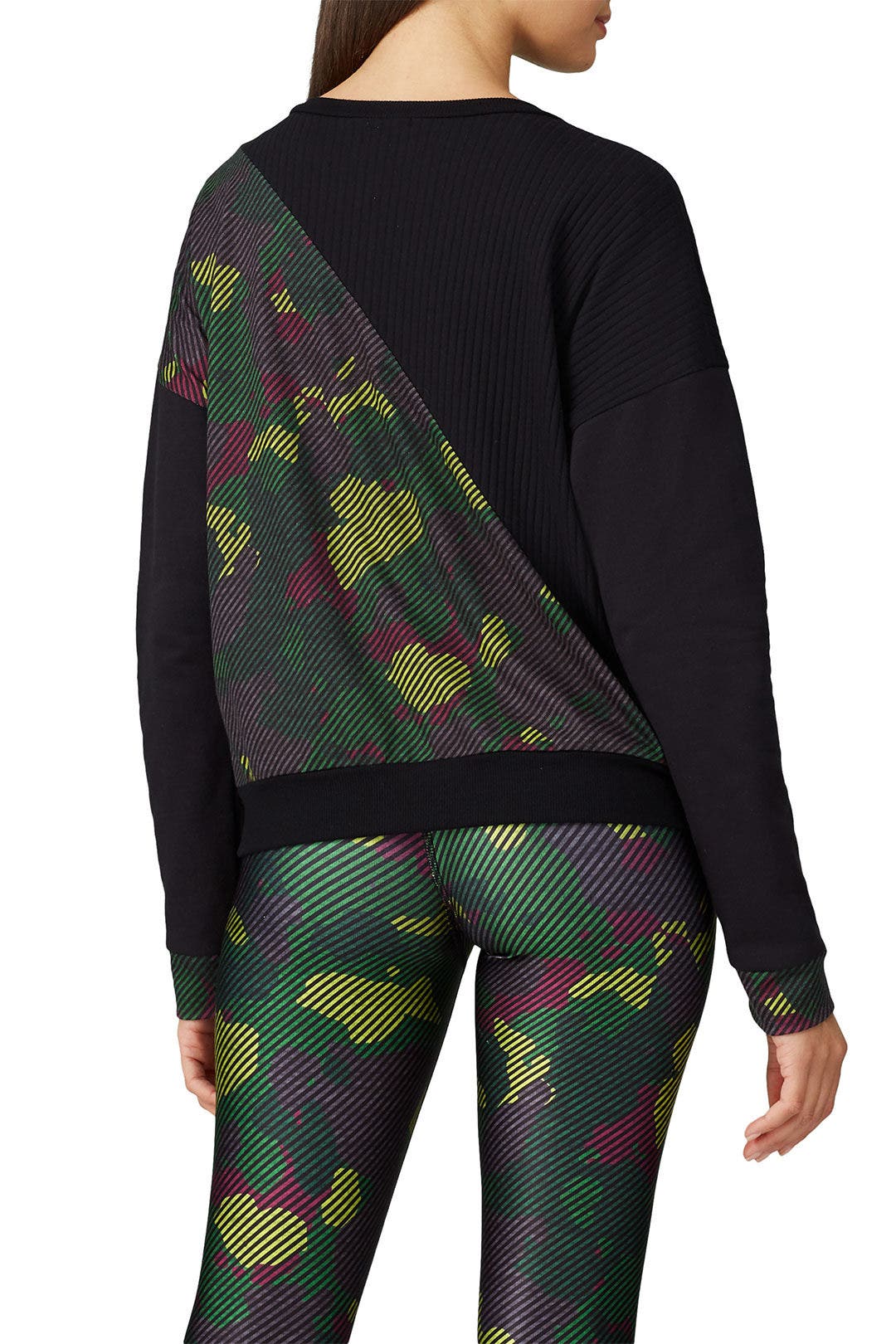 Striped Camo Lightning Bolt Sweatshirt by Terez 2