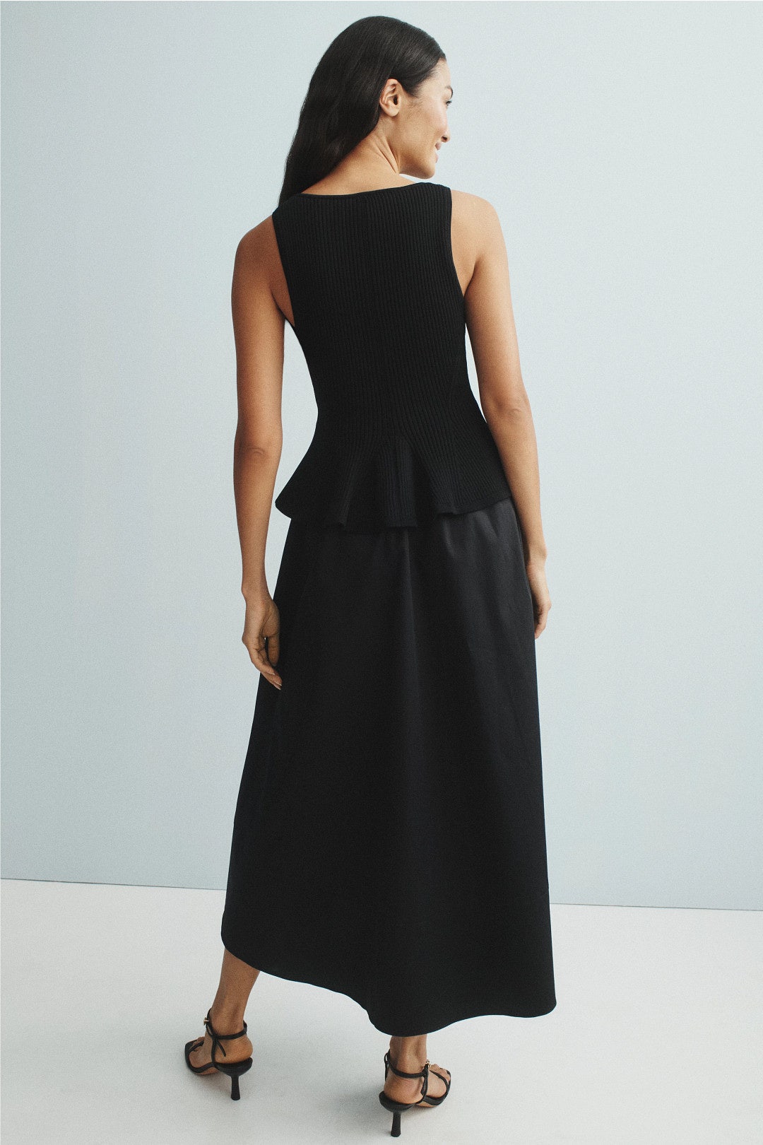 Peplum Combo Dress by La Ligne 1