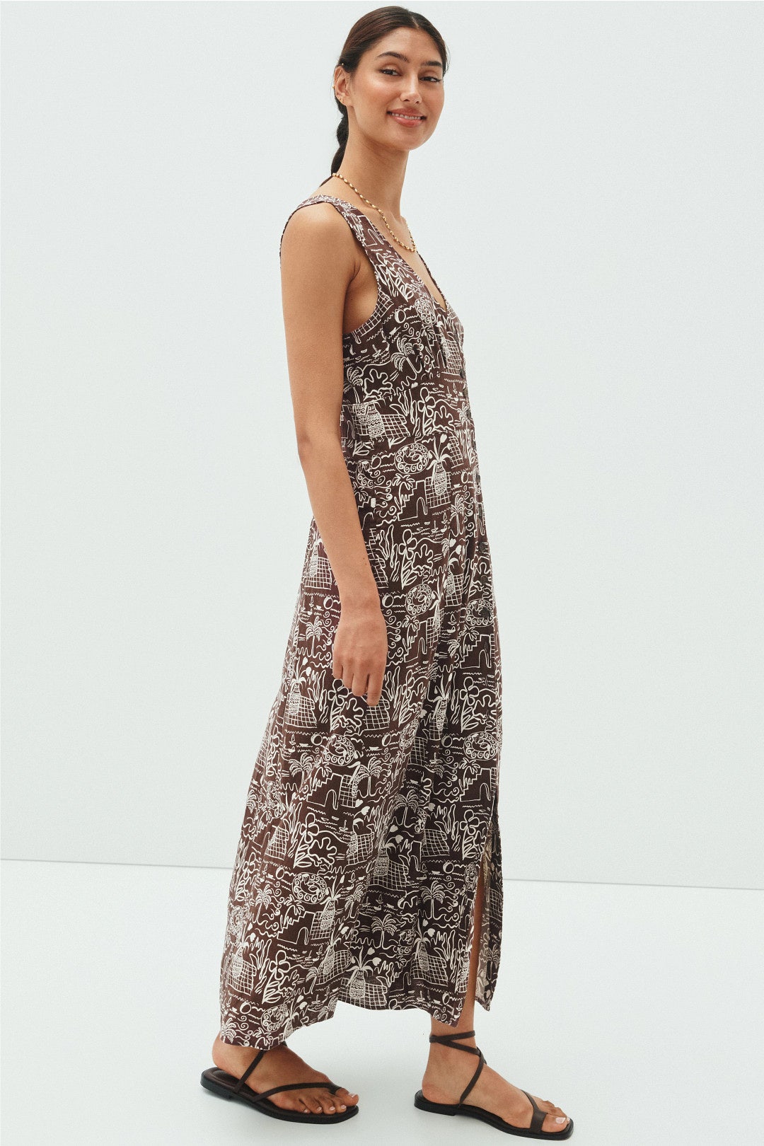 Camila Printed Maxi Dress by Marine Layer 1