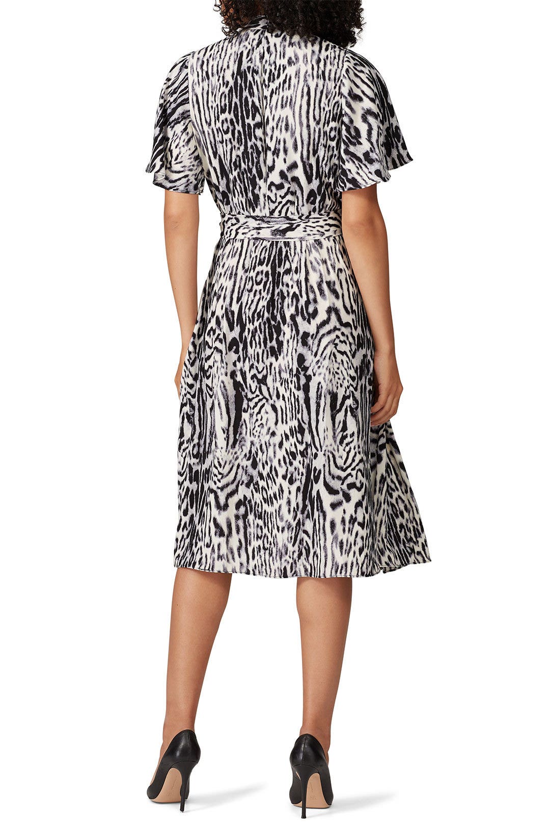 animal print dress black and white Strapless Long Leopard-Print Prom Dress with Back Bow Animal Print / 6