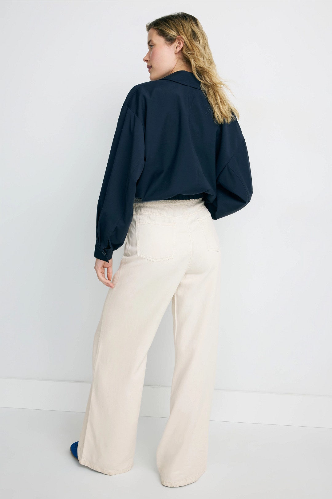 Moonstone Tie Waist Lounge Denim Pants by Splendid 2