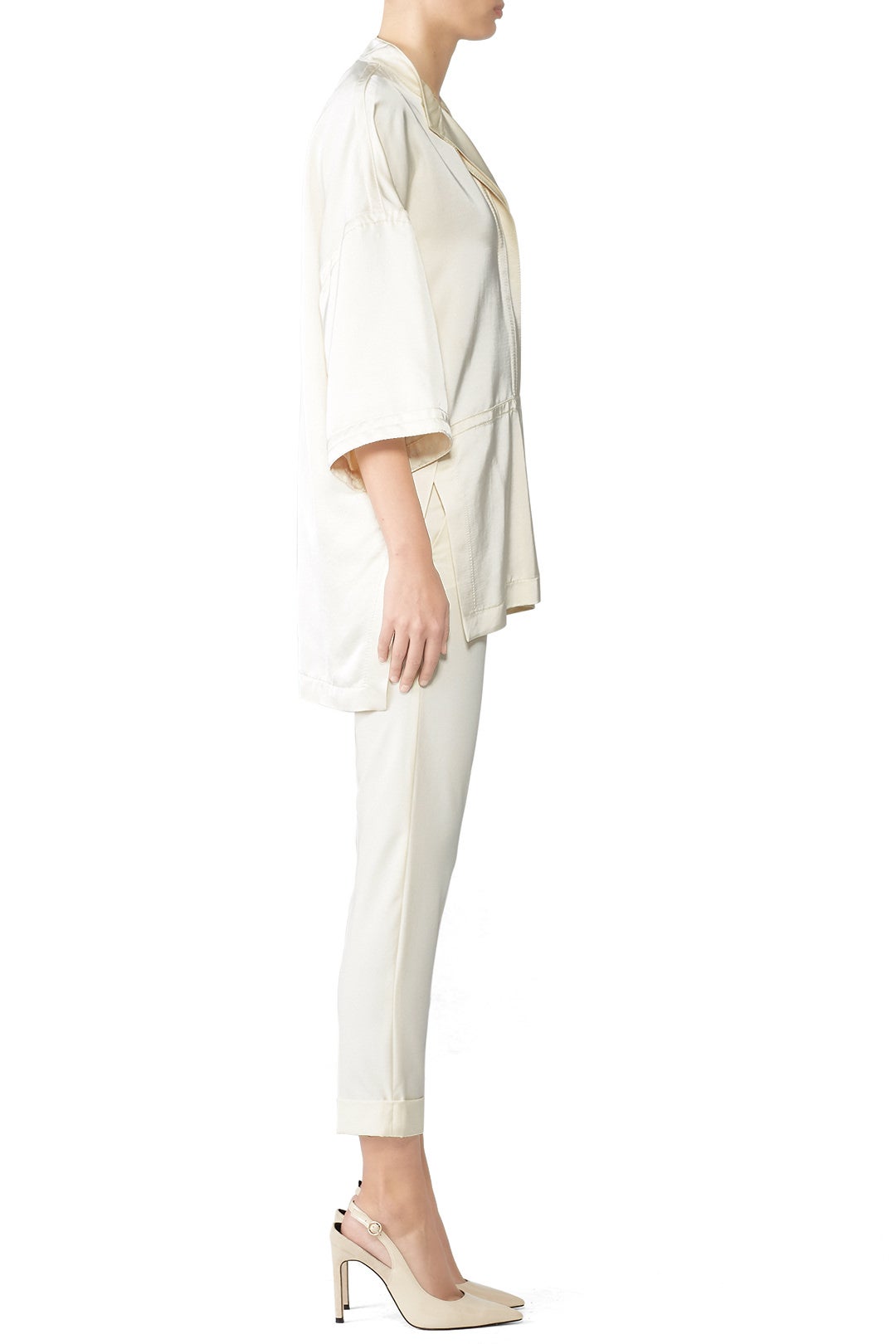 Satin Band Collar Shirt by Victor Alfaro 1