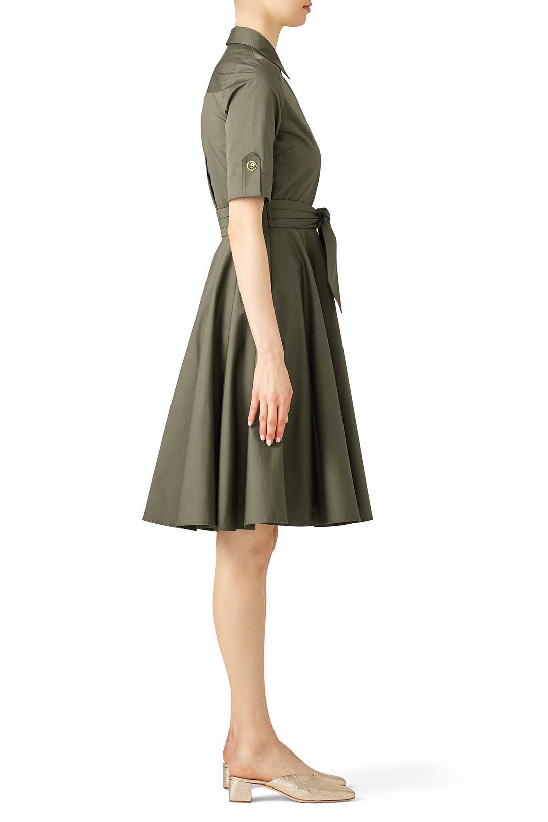 Army Green Shirtdress by Badgley Mischka 2