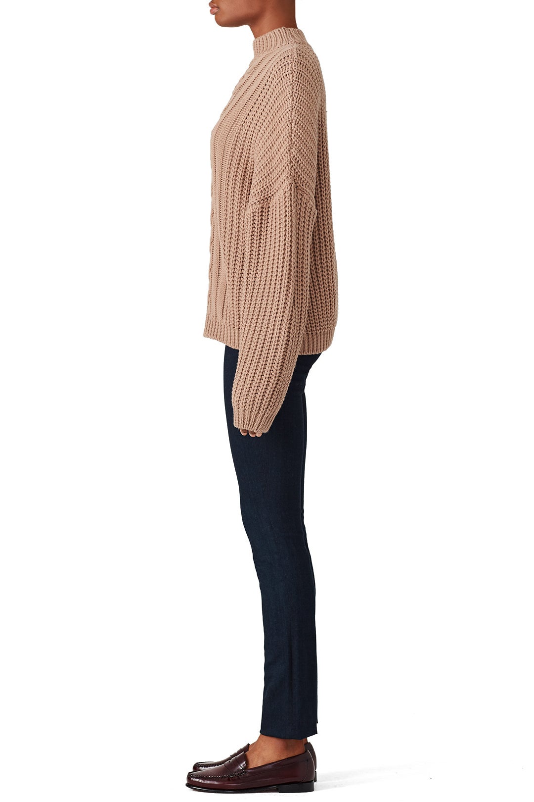 Cable Mock Neck Sweater by EVIDNT 1