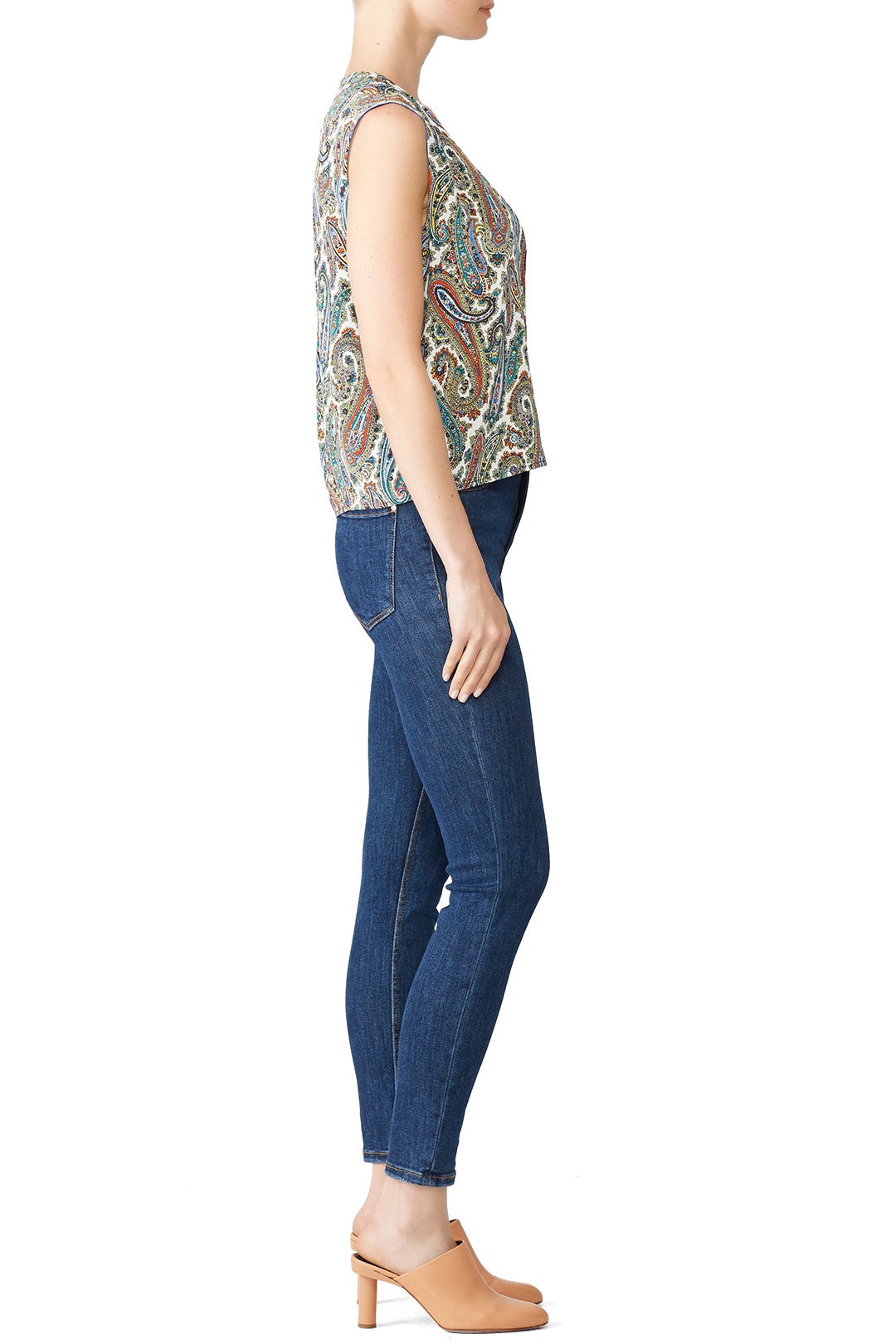 Barton Ivory V-Neck Shirt by Diane von Furstenberg 2