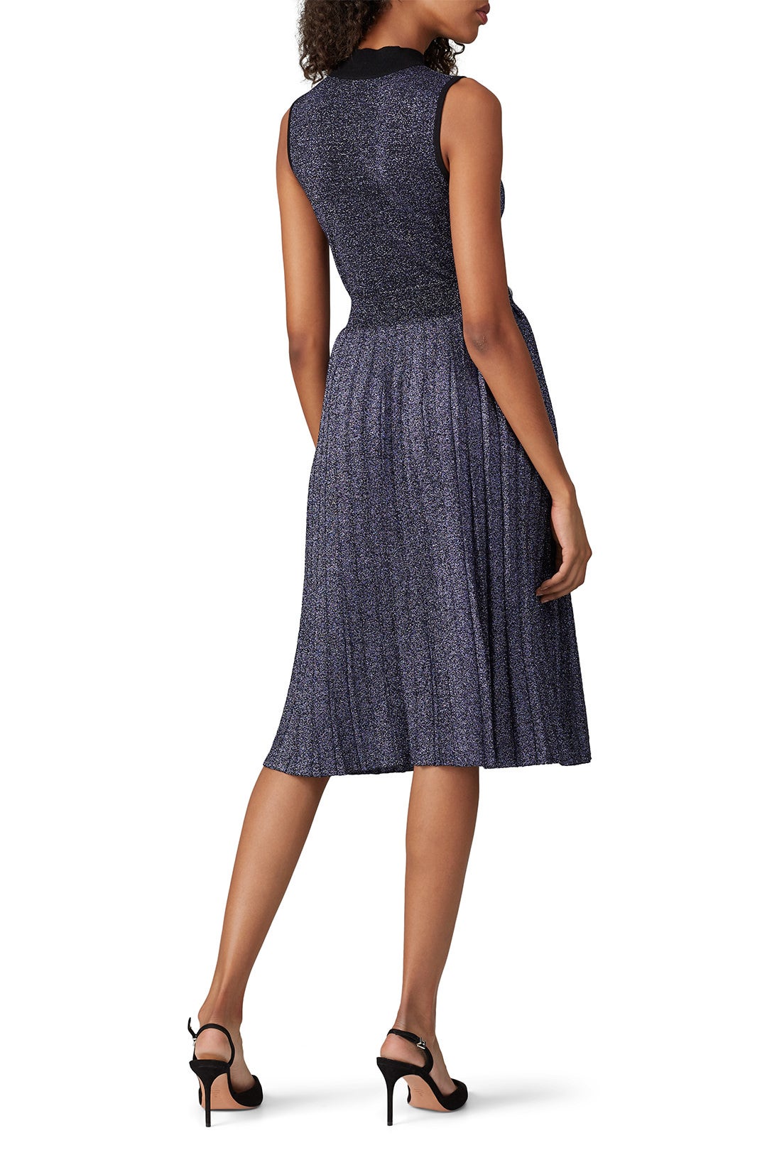 Metallic Pleated Sweater Dress by kate spade new york 1