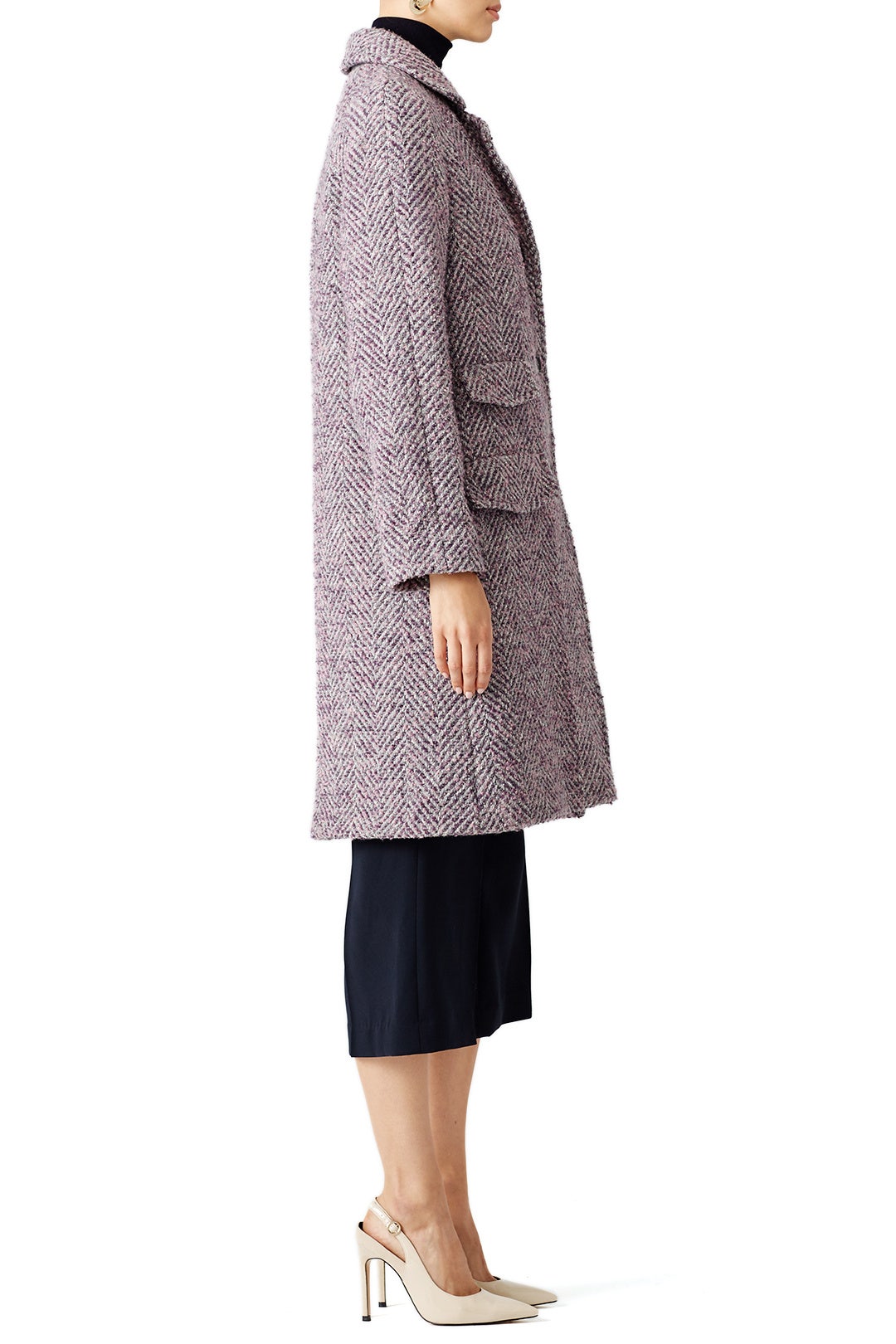 Faded Rose Chevron Coat by Rebecca Taylor NYC 2