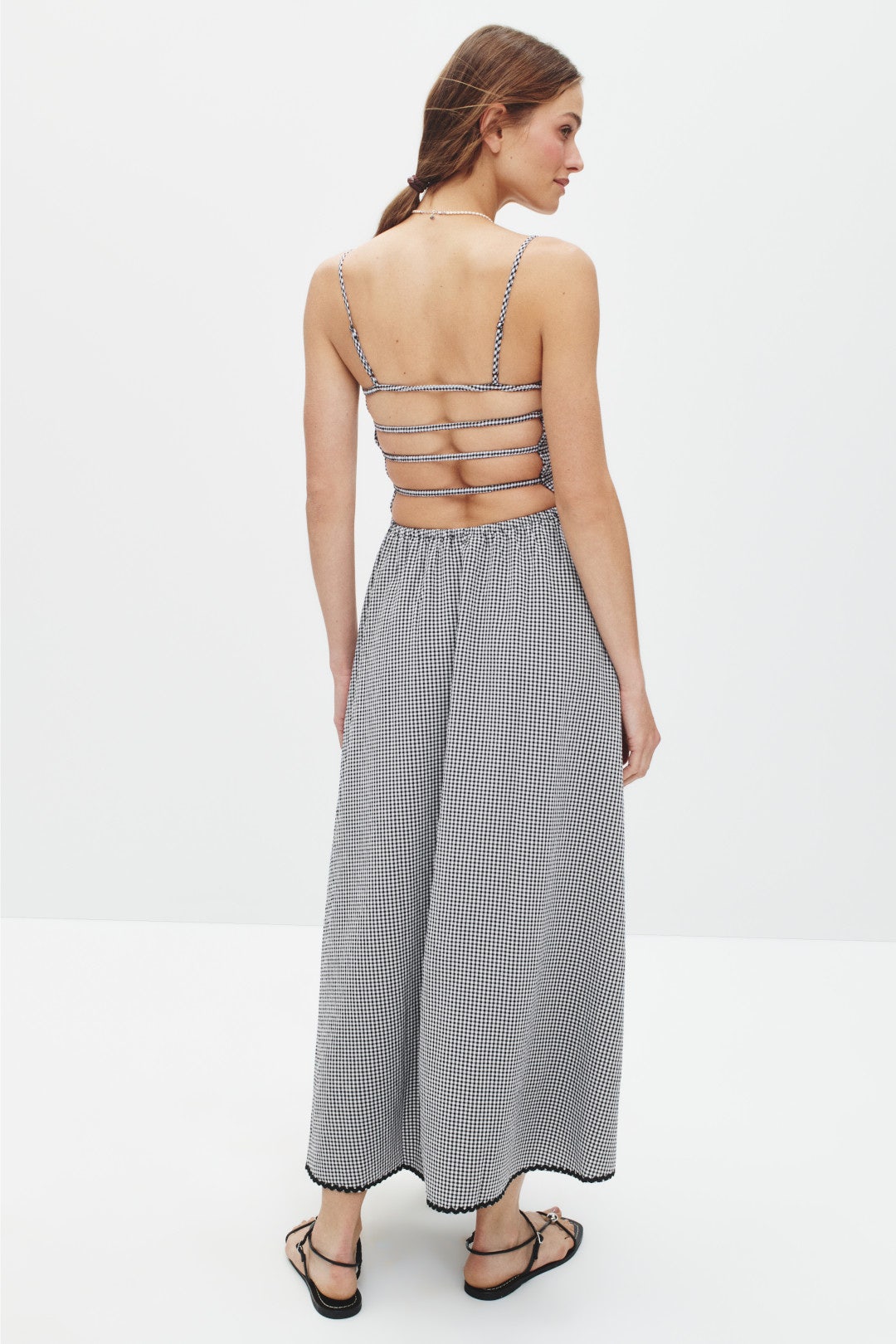 The Delta Dress Noir Gingham by Solid & Striped 2