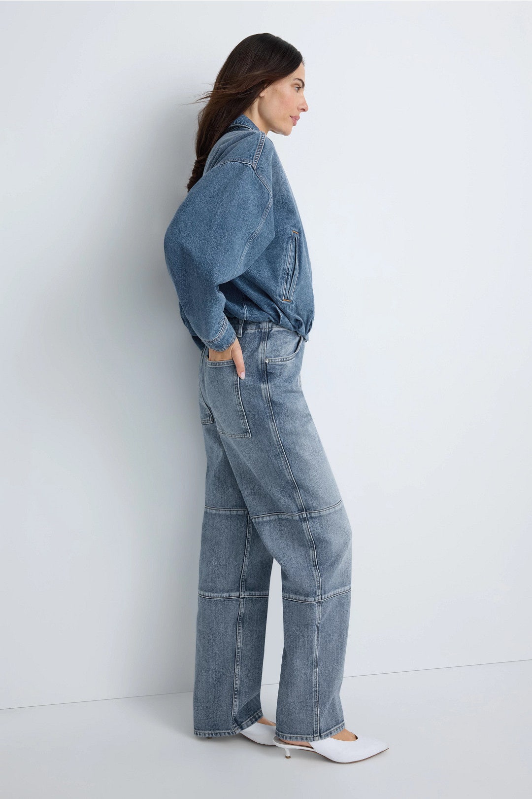 Classic Wash Denim Fischer Jeans by Tibi 1